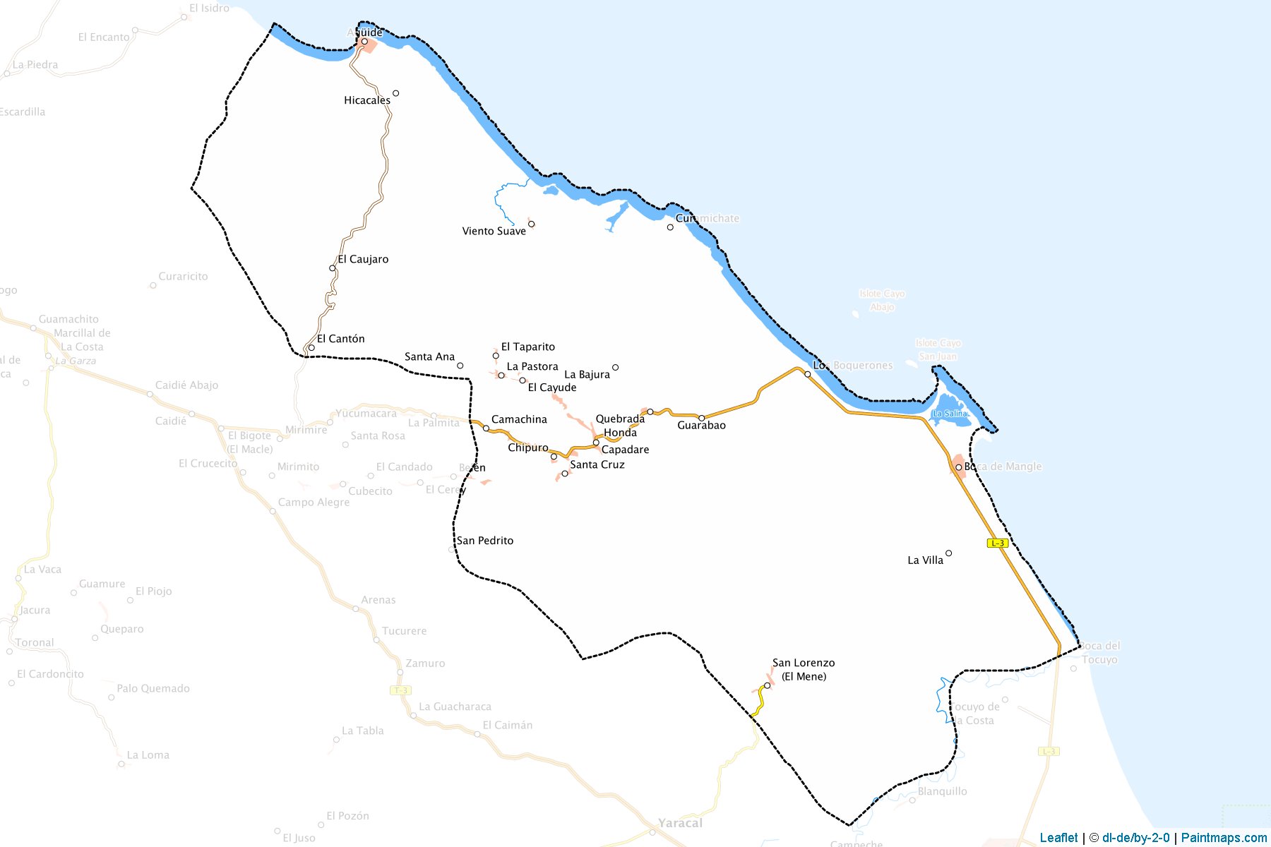 Muestras de recorte de mapas Acosta (Falcón)-1