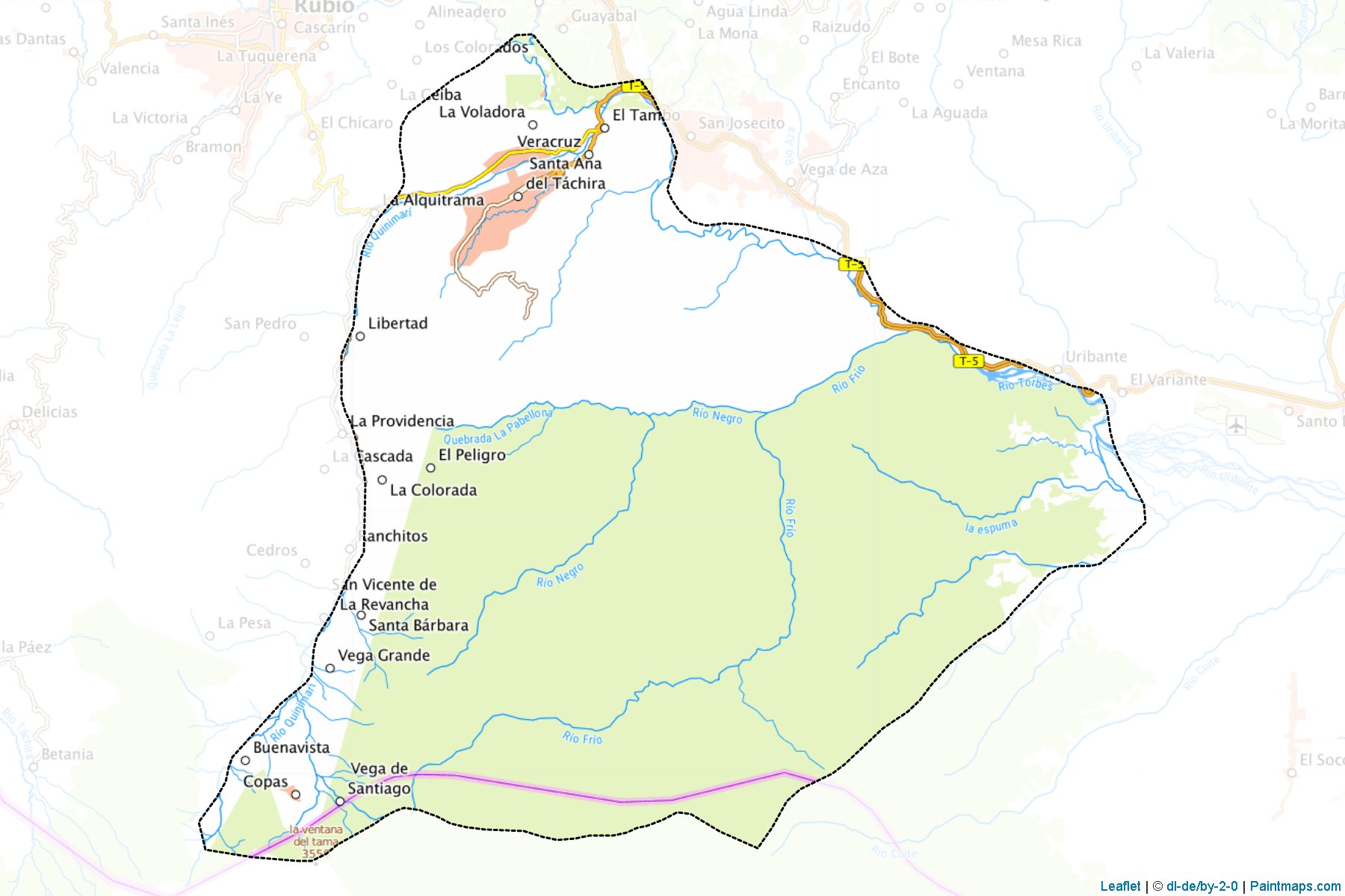 Cordova (Táchira) Haritası Örnekleri-1