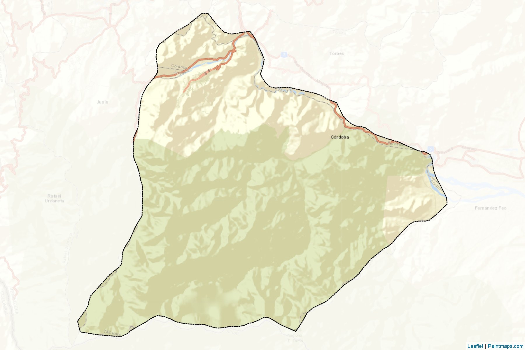 Cordova (Táchira) Haritası Örnekleri-2