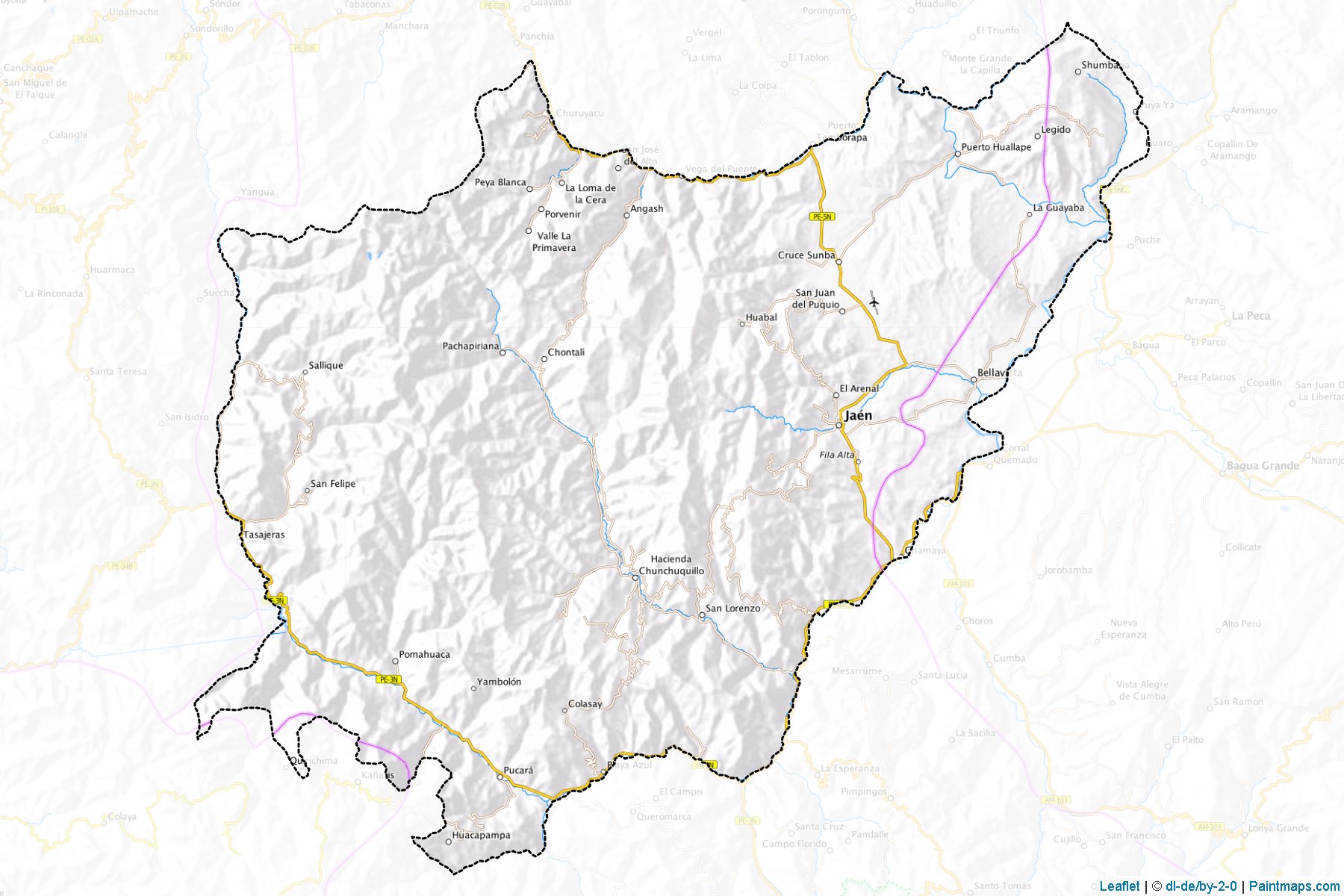 Muestras de recorte de mapas Jaén (Cajamarca)-1