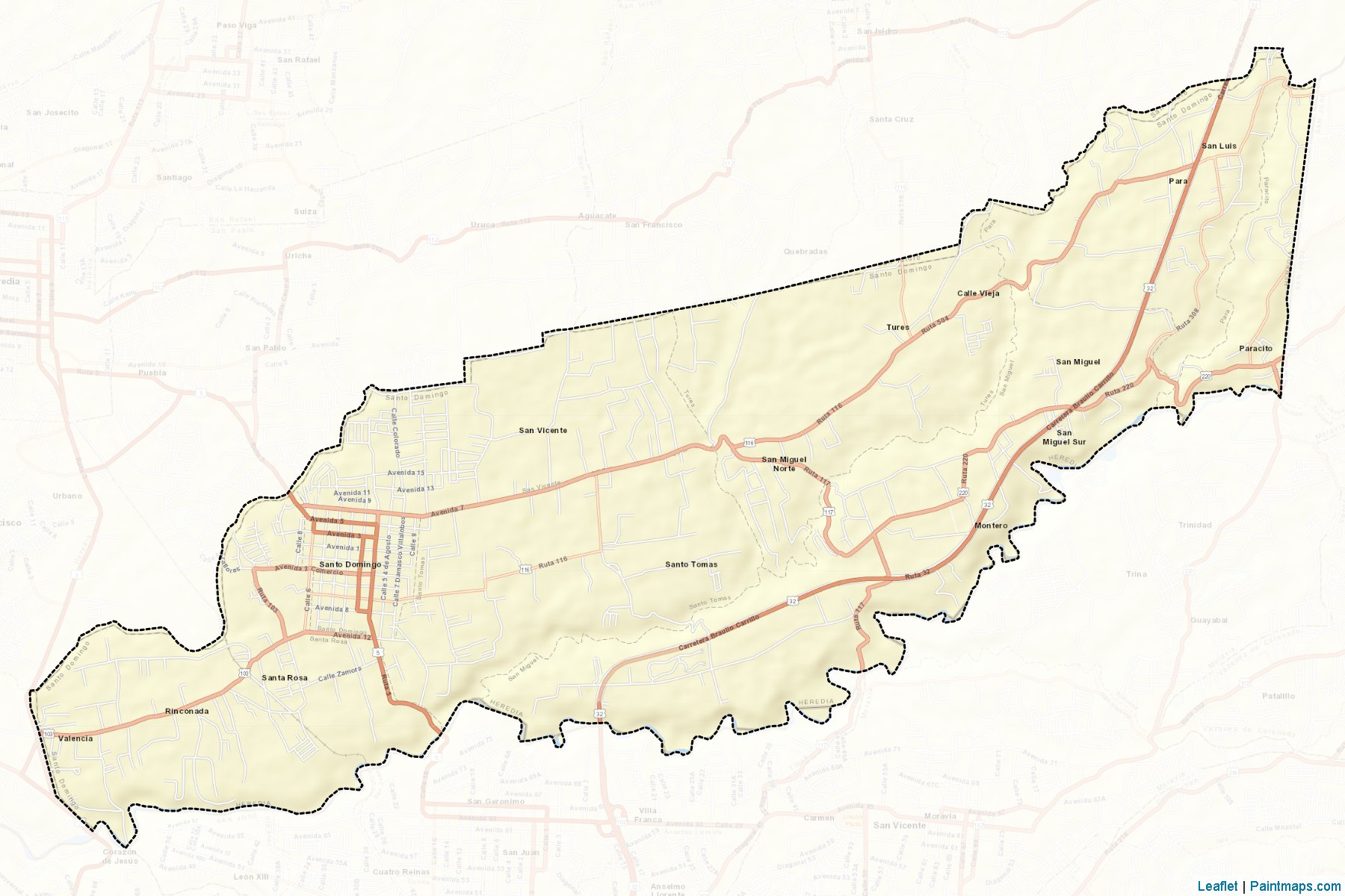 Santo Domingo (Heredia) Map Cropping Samples-2