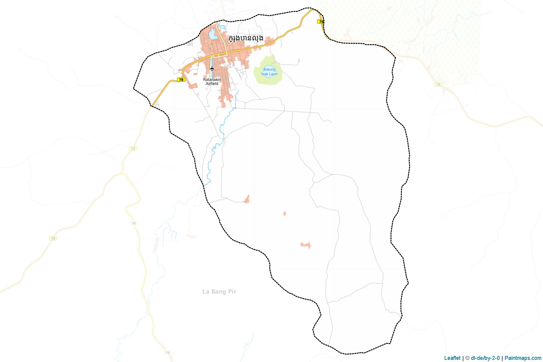 Muestras de recorte de mapas Ban Lung (Rôtânôkiri)-1