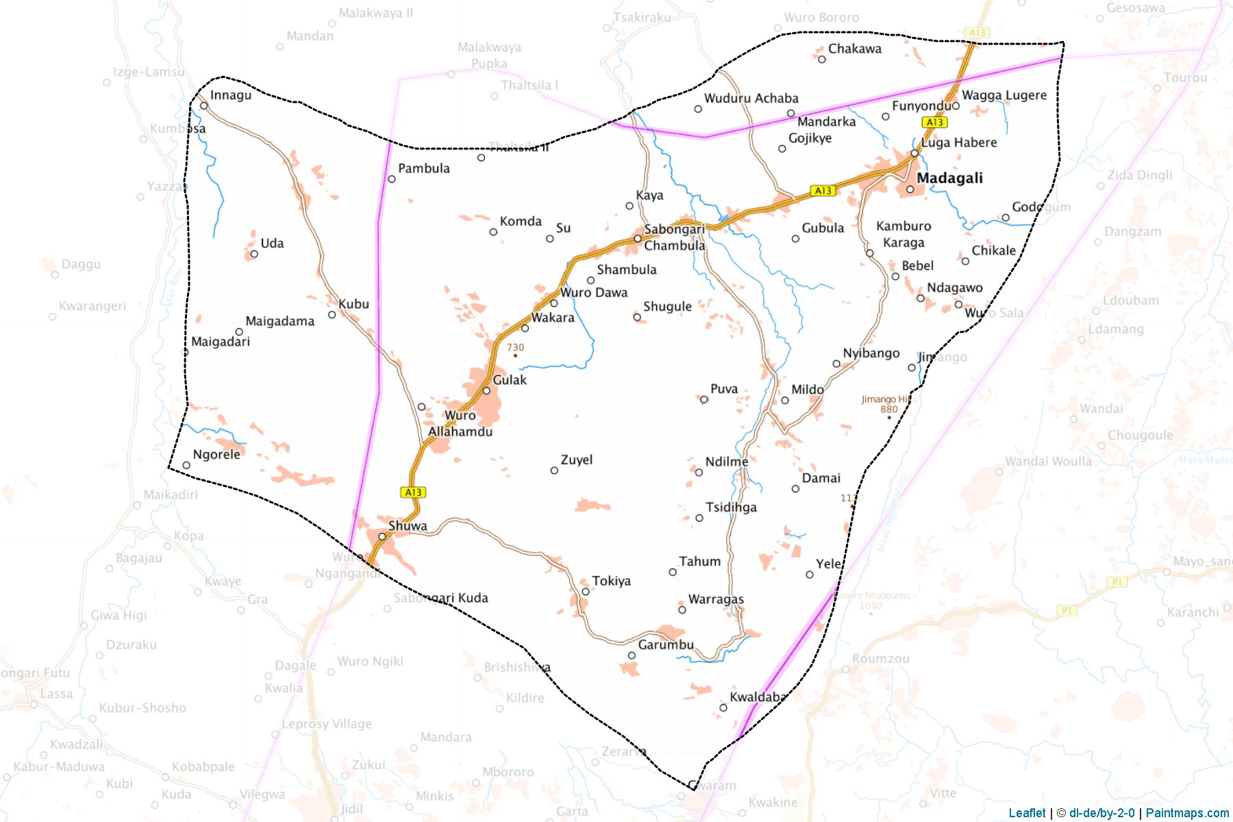 Madagali (Adamawa) Map Cropping Samples-1