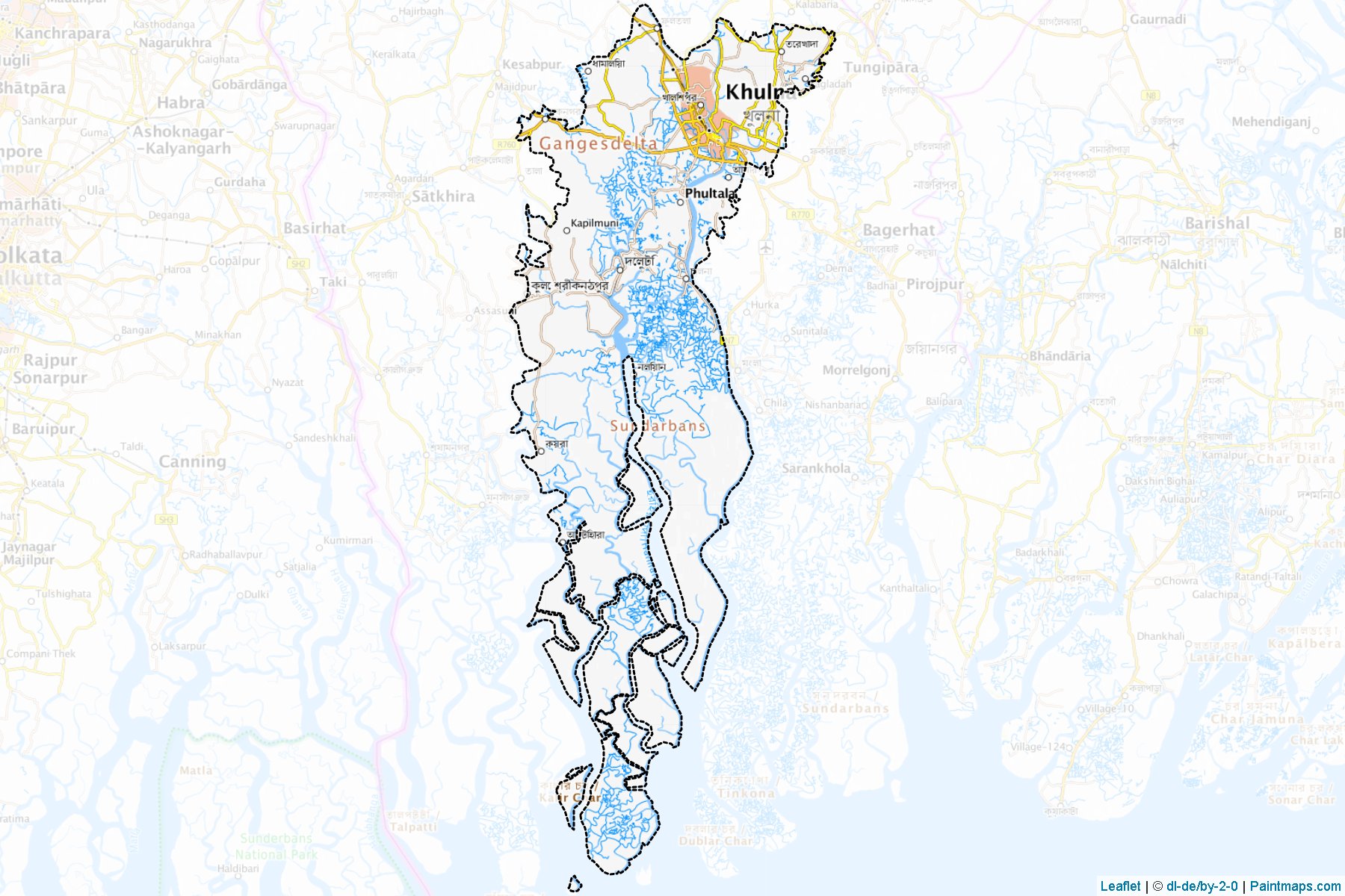 Khulna (Khulna) Map Cropping Samples-1