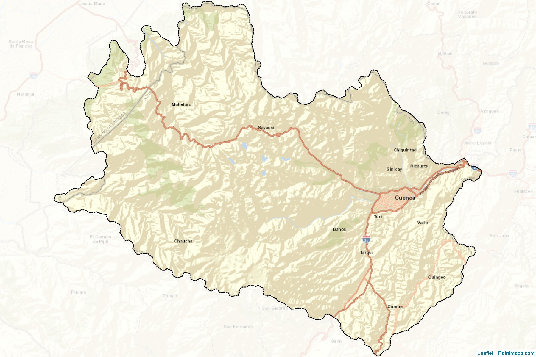 Muestras de recorte de mapas Cuenca (Azuay)-2