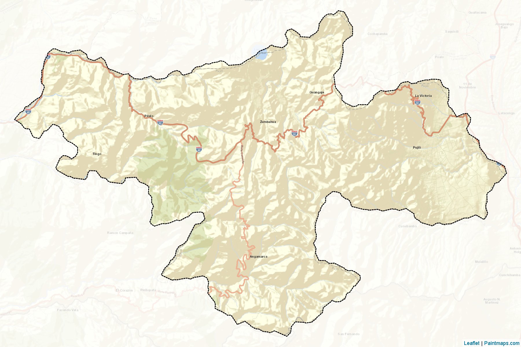 Muestras de recorte de mapas Pujilí (Cotopaxi)-2