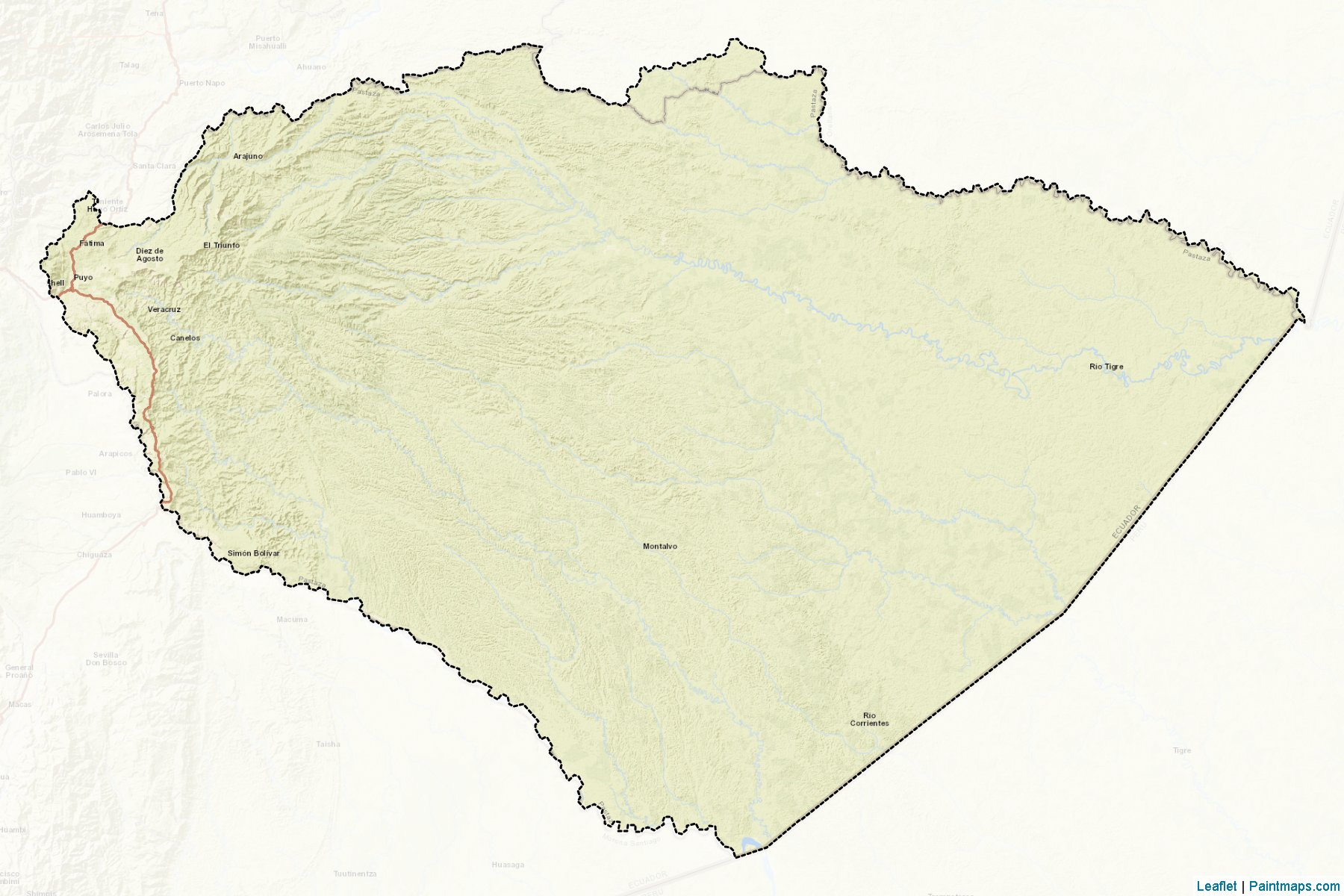 Muestras de recorte de mapas Pastaza (Pastaza)-2