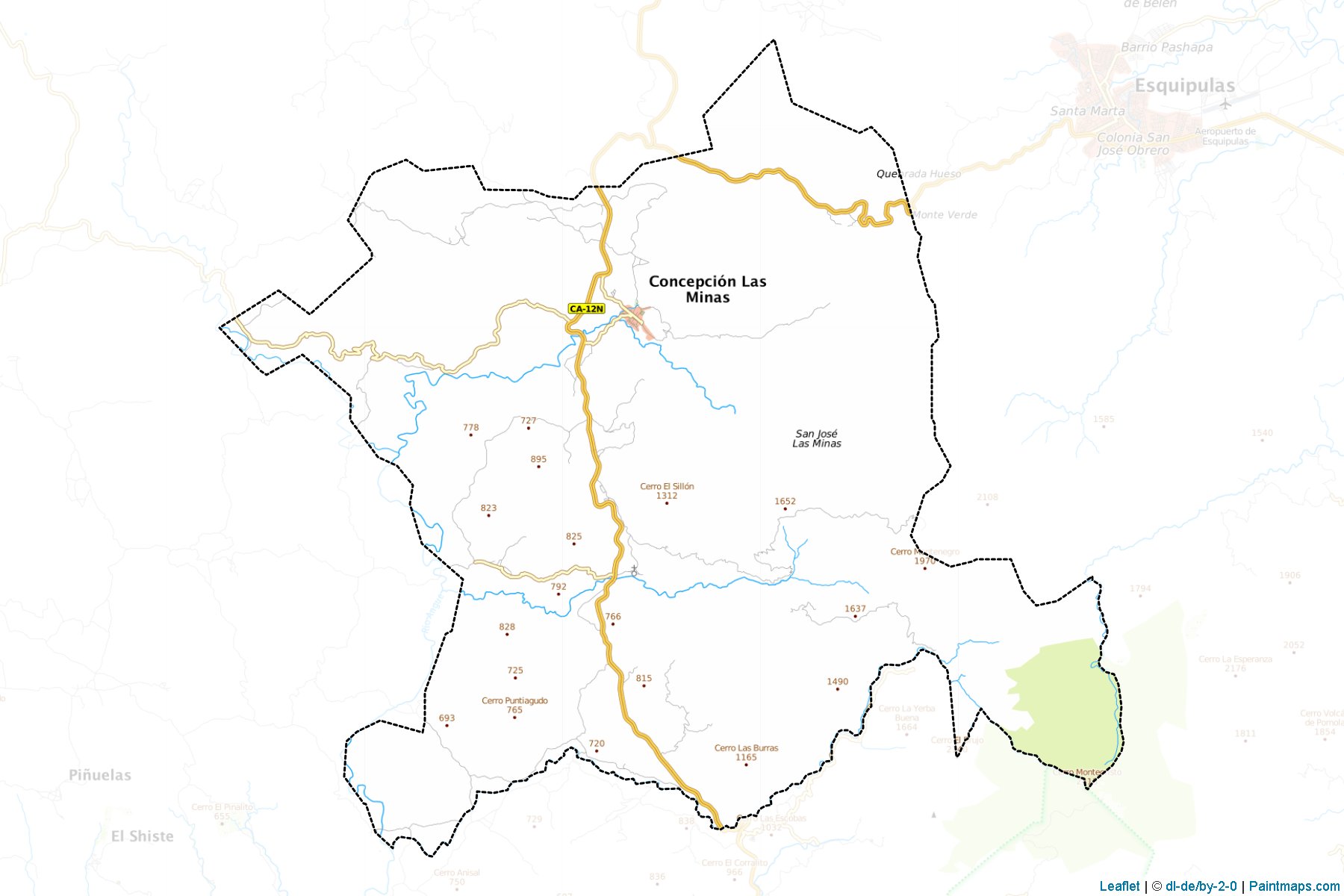 Muestras de recorte de mapas Concepcion La Minas (Chiquimula)-1