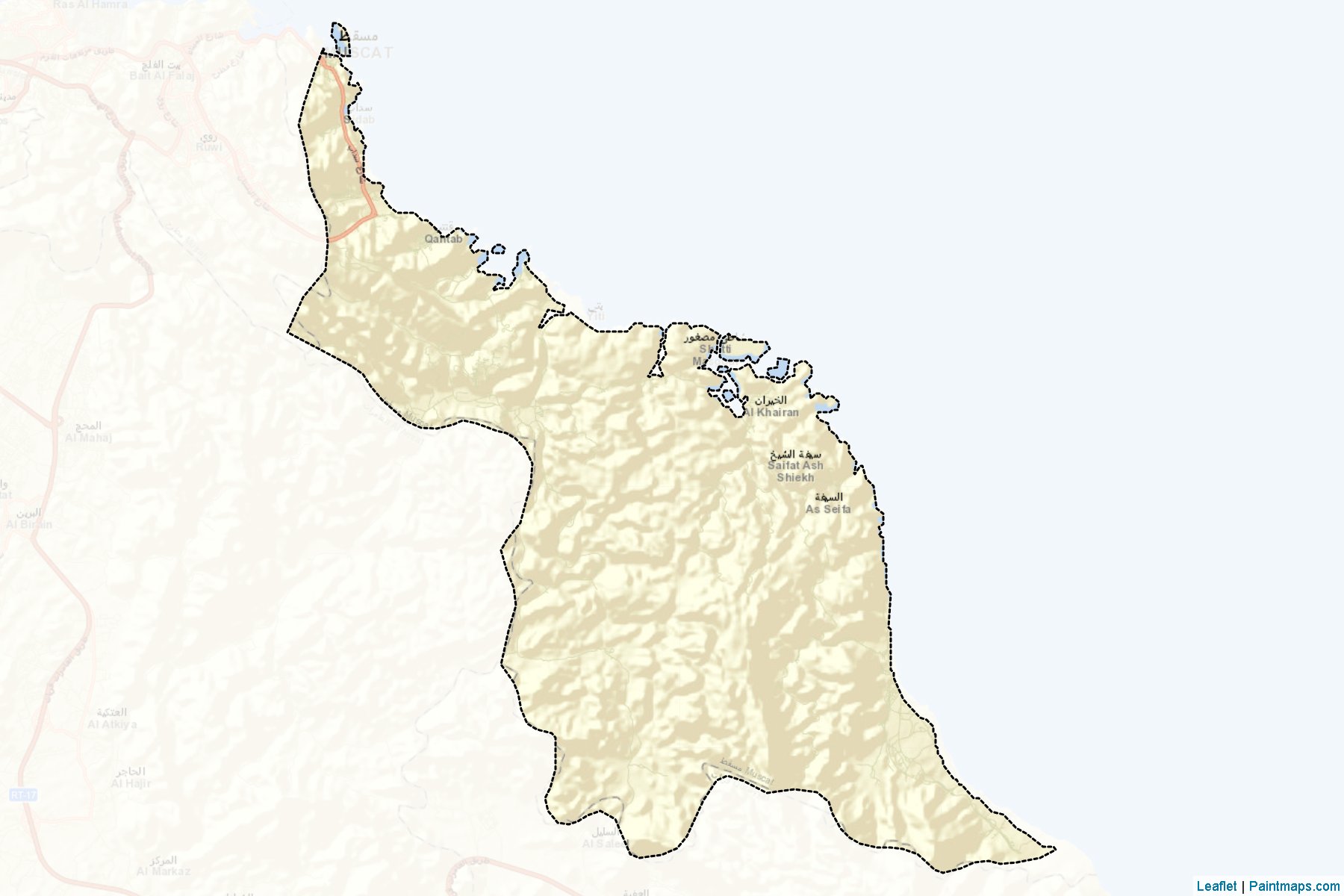 Muestras de recorte de mapas Muscat (Muscat)-2