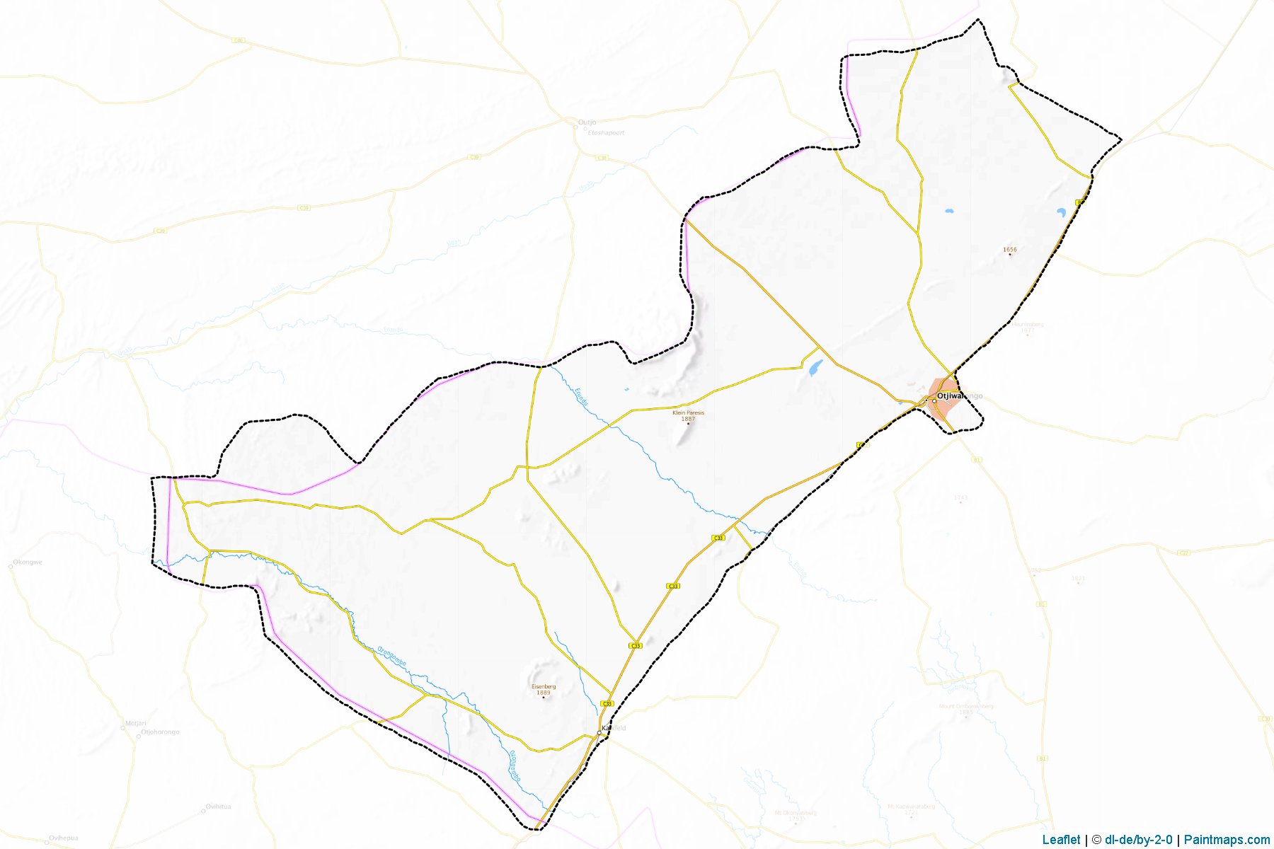 Otjiwarongo (Otjozondjupa Bölgesi) Haritası Örnekleri-1