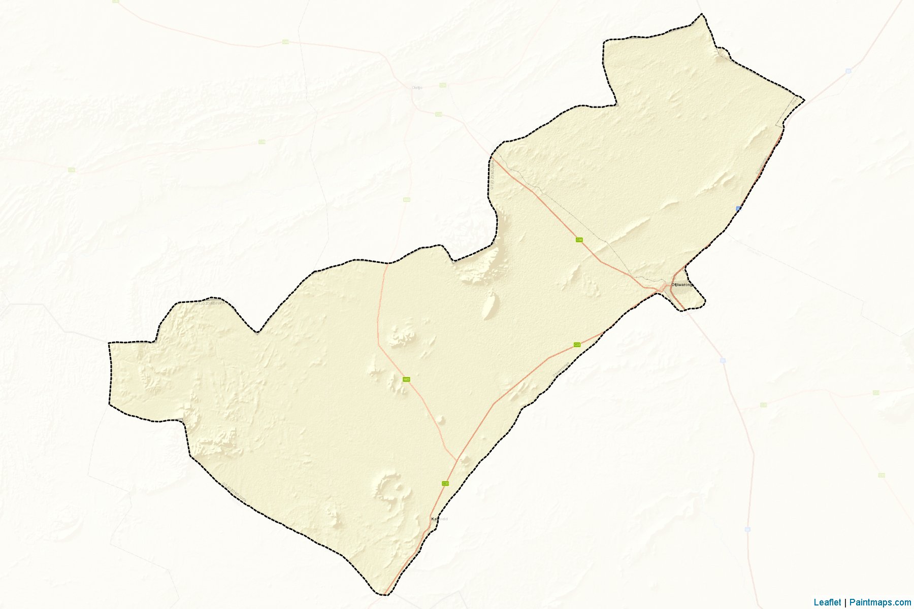 Muestras de recorte de mapas Otjiwarongo (Otjozondjupa)-2