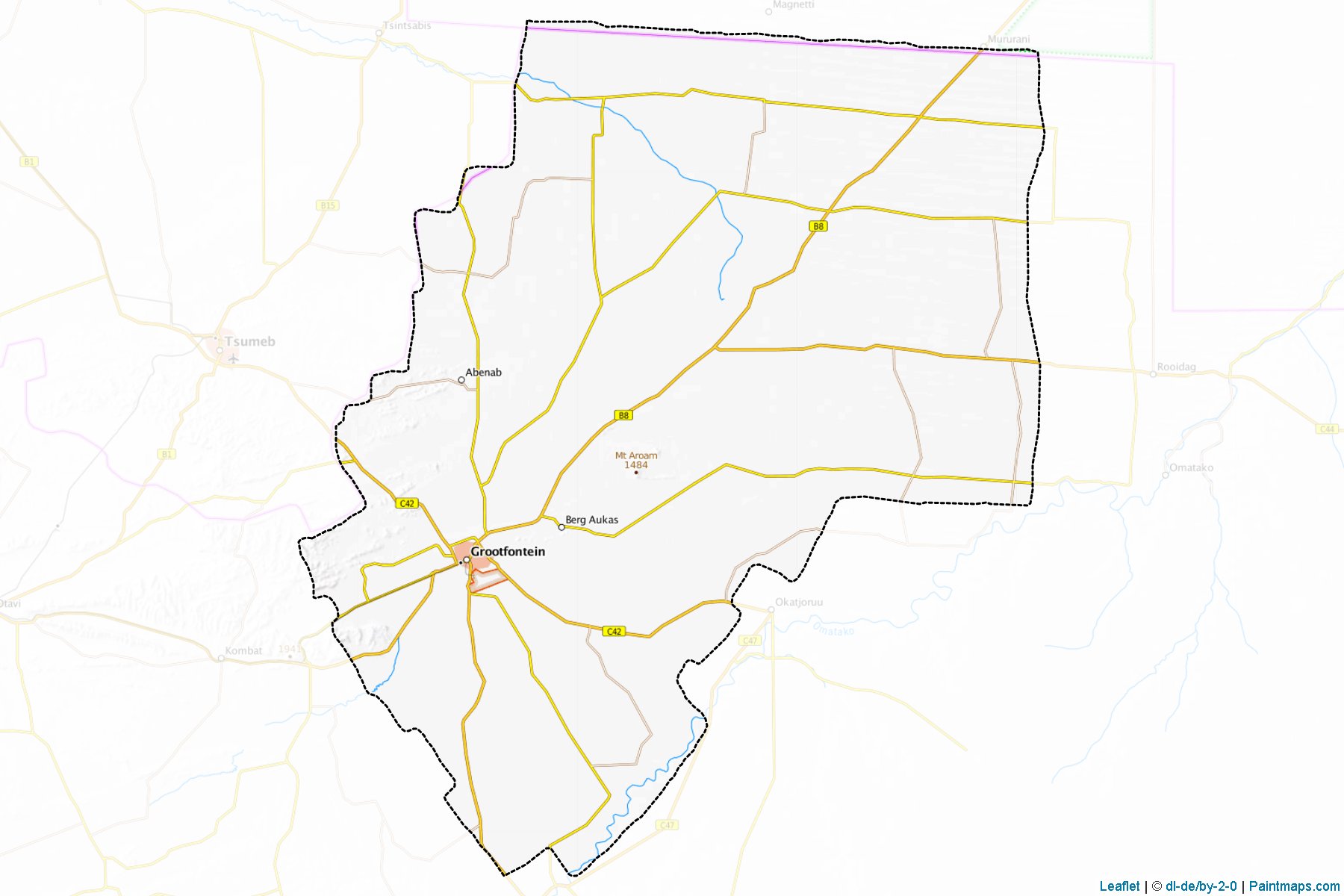 Grootfontein (Otjozondjupa Bölgesi) Haritası Örnekleri-1