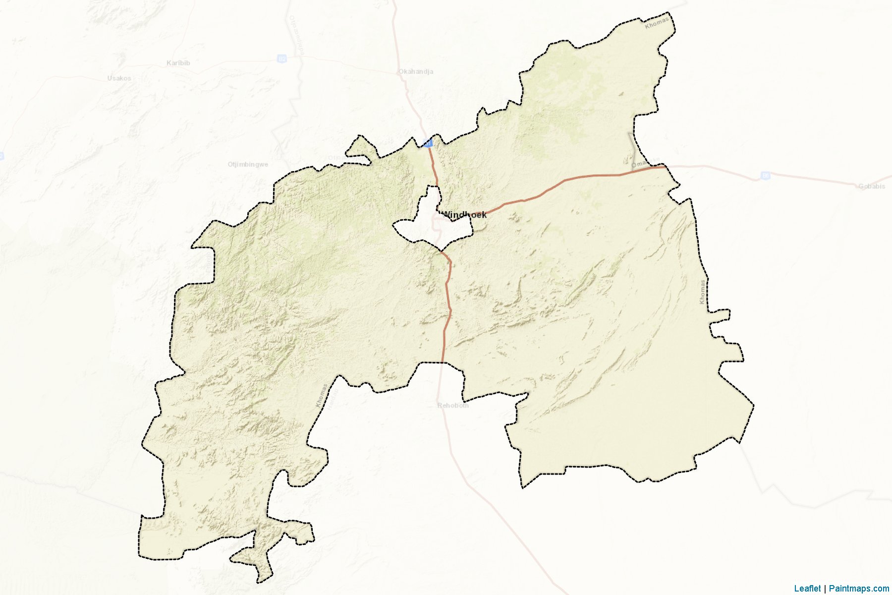 Windhoek Rural (Khomas) Map Cropping Samples-2