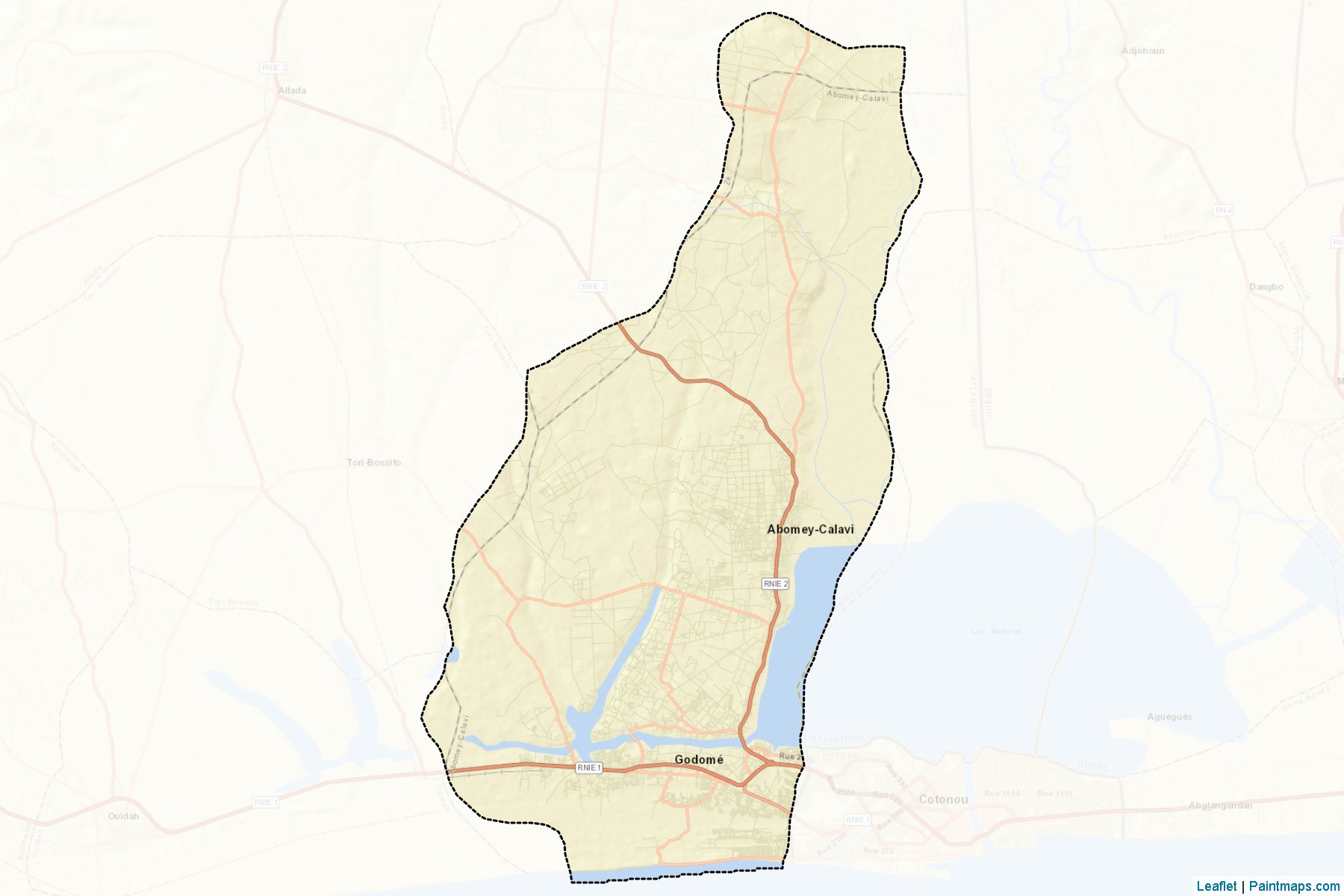 Abomey-Calavi (Atlantique Department) Map Cropping Samples-2