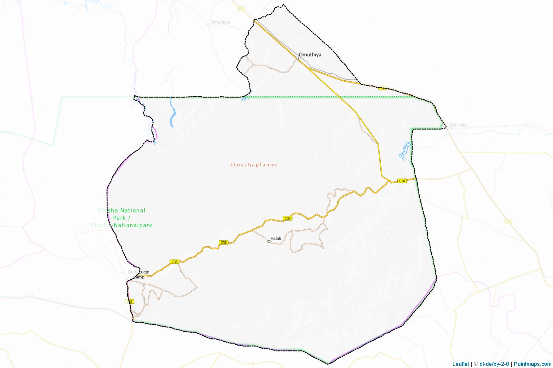 Muestras de recorte de mapas Omuthiyagwipundi (Oshikoto)-1