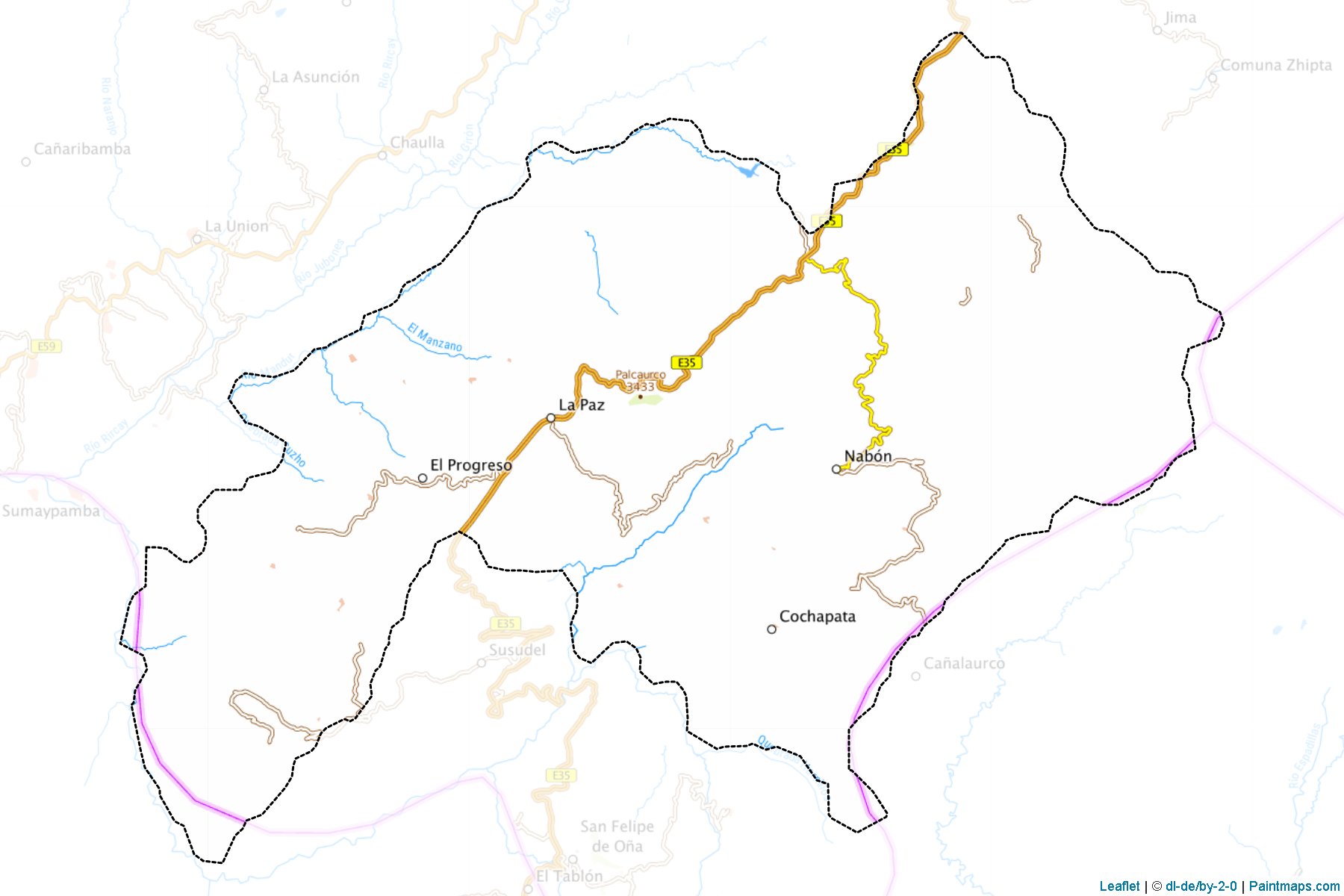 Muestras de recorte de mapas Nabón (Azuay)-1