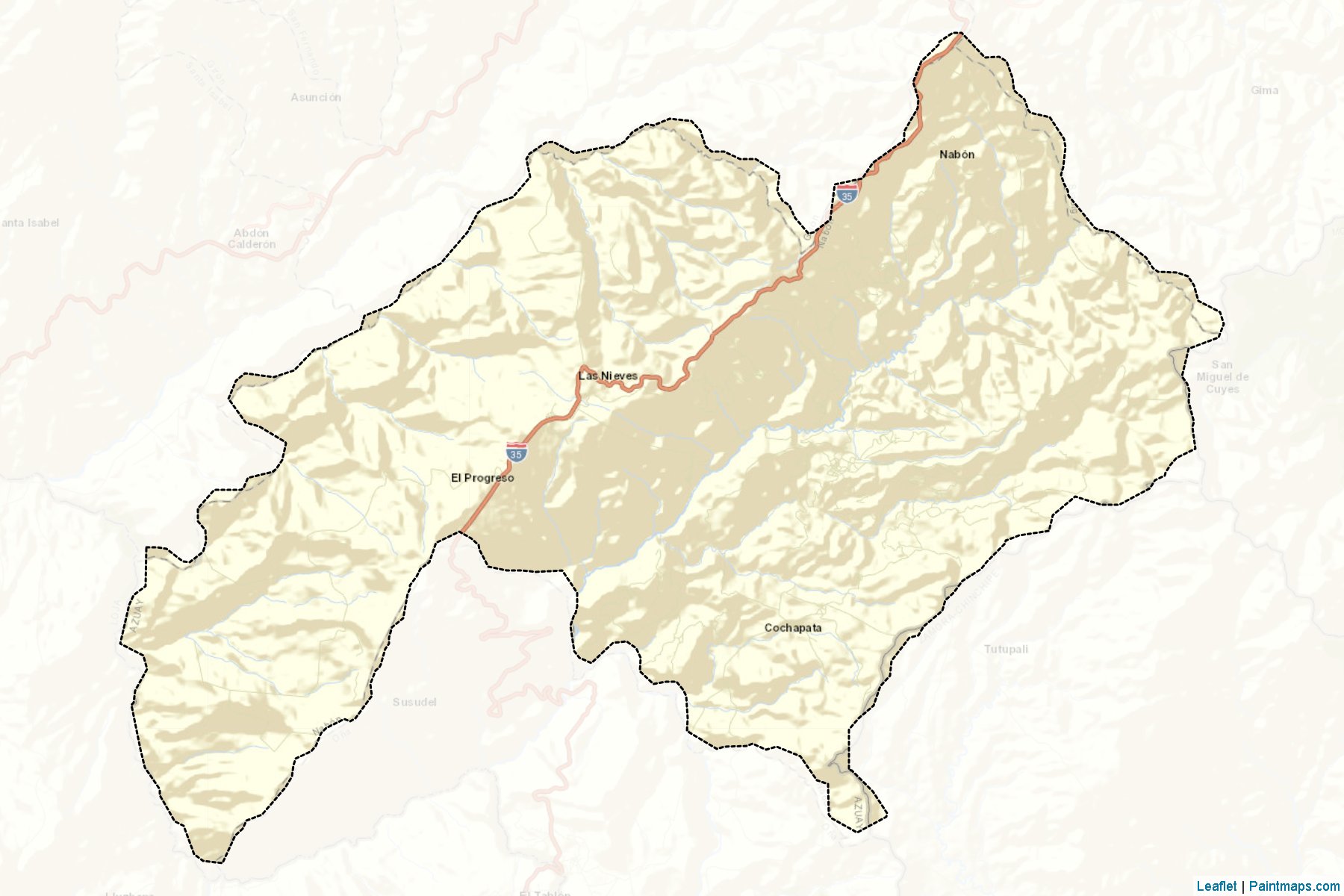 Muestras de recorte de mapas Nabón (Azuay)-2