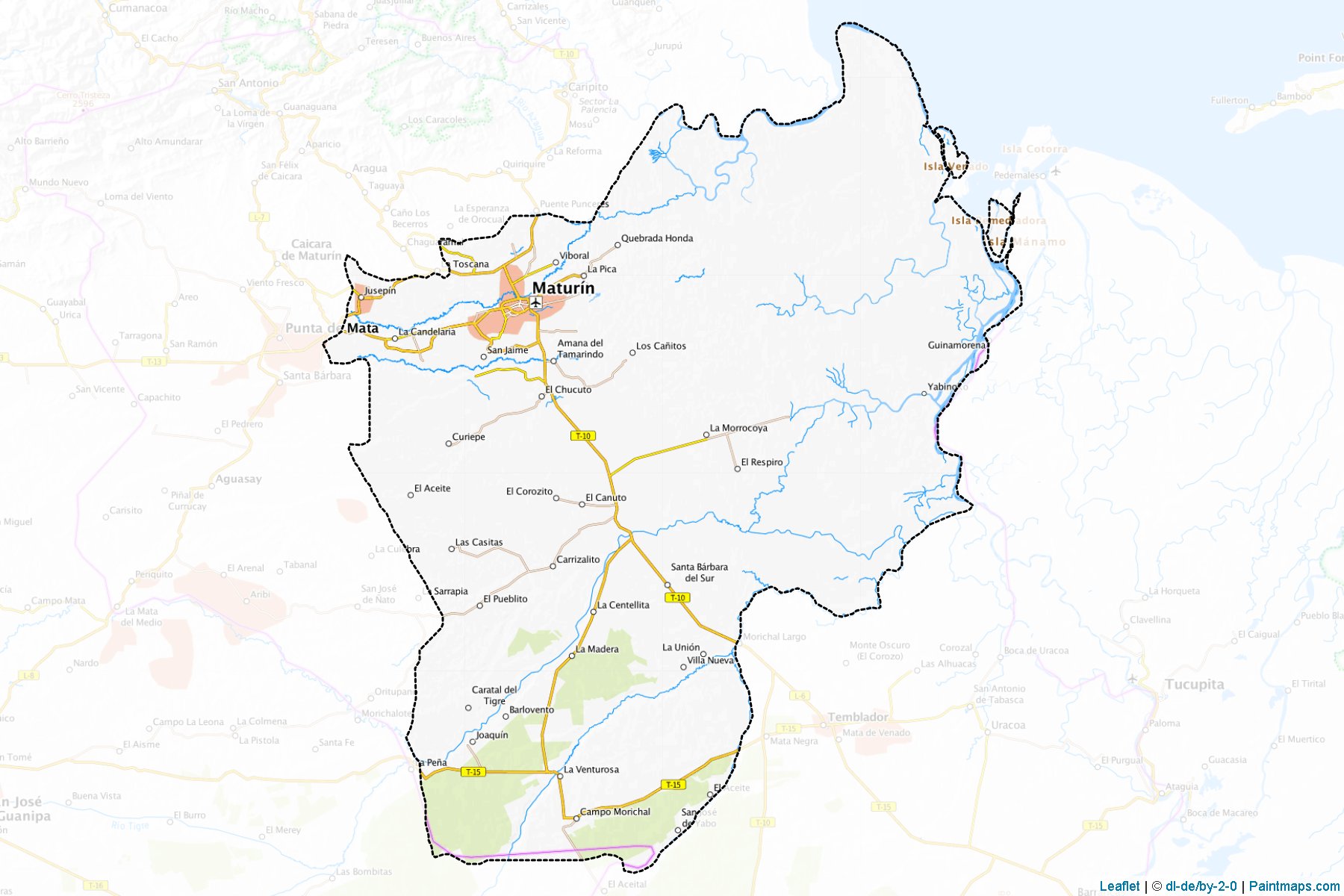 Muestras de recorte de mapas Maturin (Monagas)-1