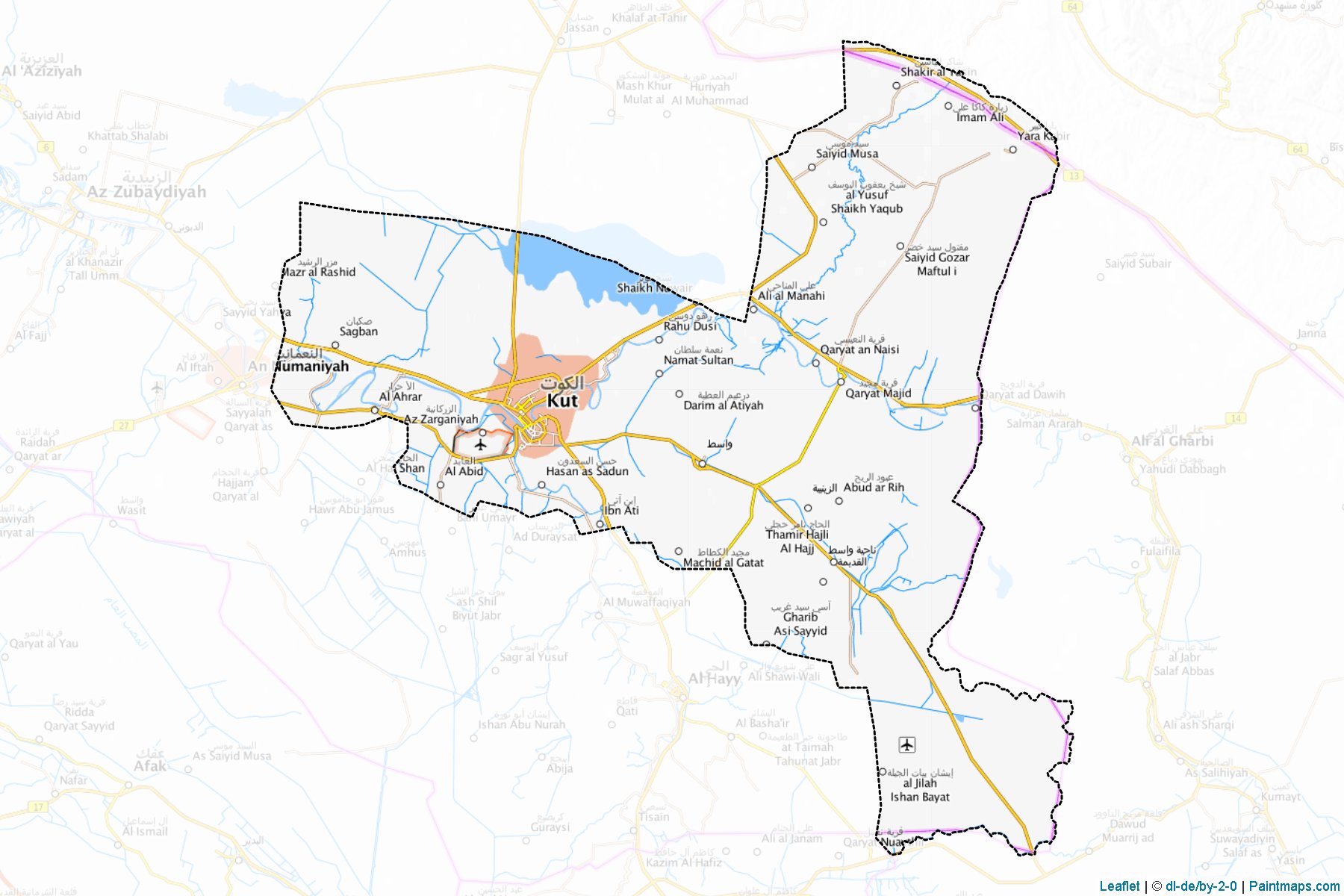 Kut (Wasit) Map Cropping Samples-1