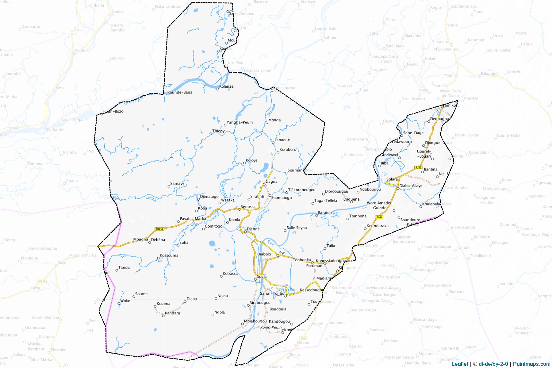 Muestras de recorte de mapas Djenne (Mopti)-1