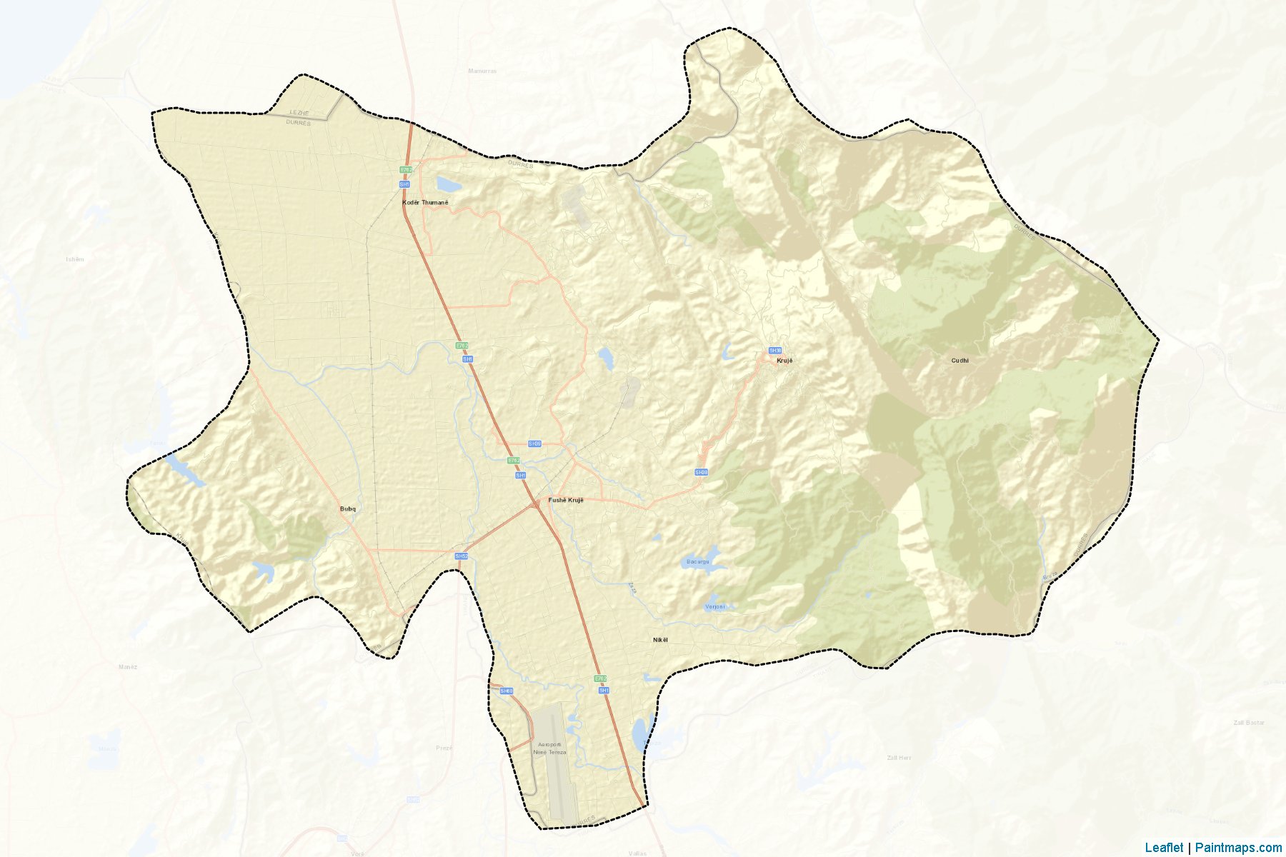 Muestras de recorte de mapas Krujë (Durrës)-2