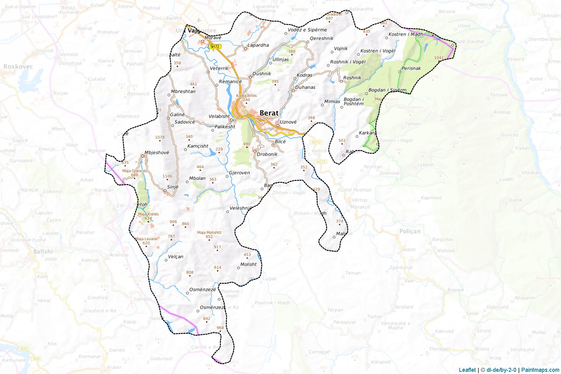 Berat (Berat) Map Cropping Samples-1