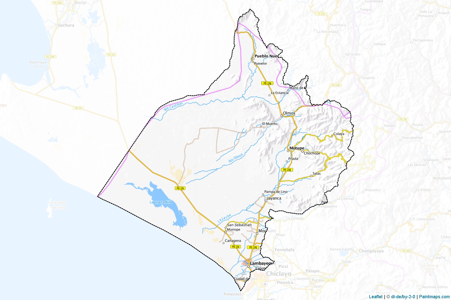 Muestras de recorte de mapas Lambayeque (Lambayeque)-1