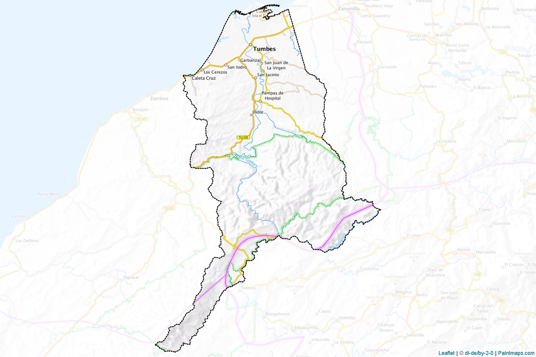 Tumbes (Tumbes) Map Cropping Samples-1