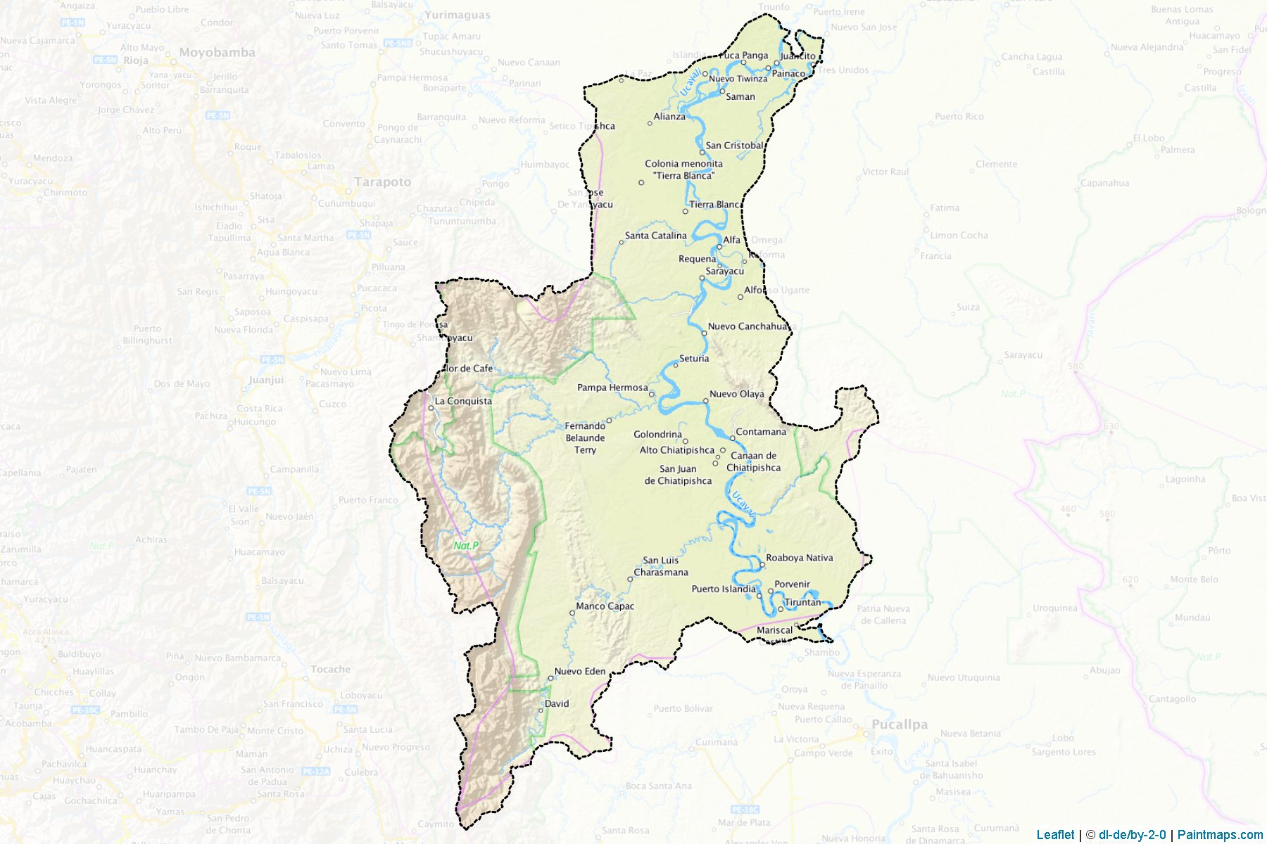 Muestras de recorte de mapas Ucayali (Loreto)-1