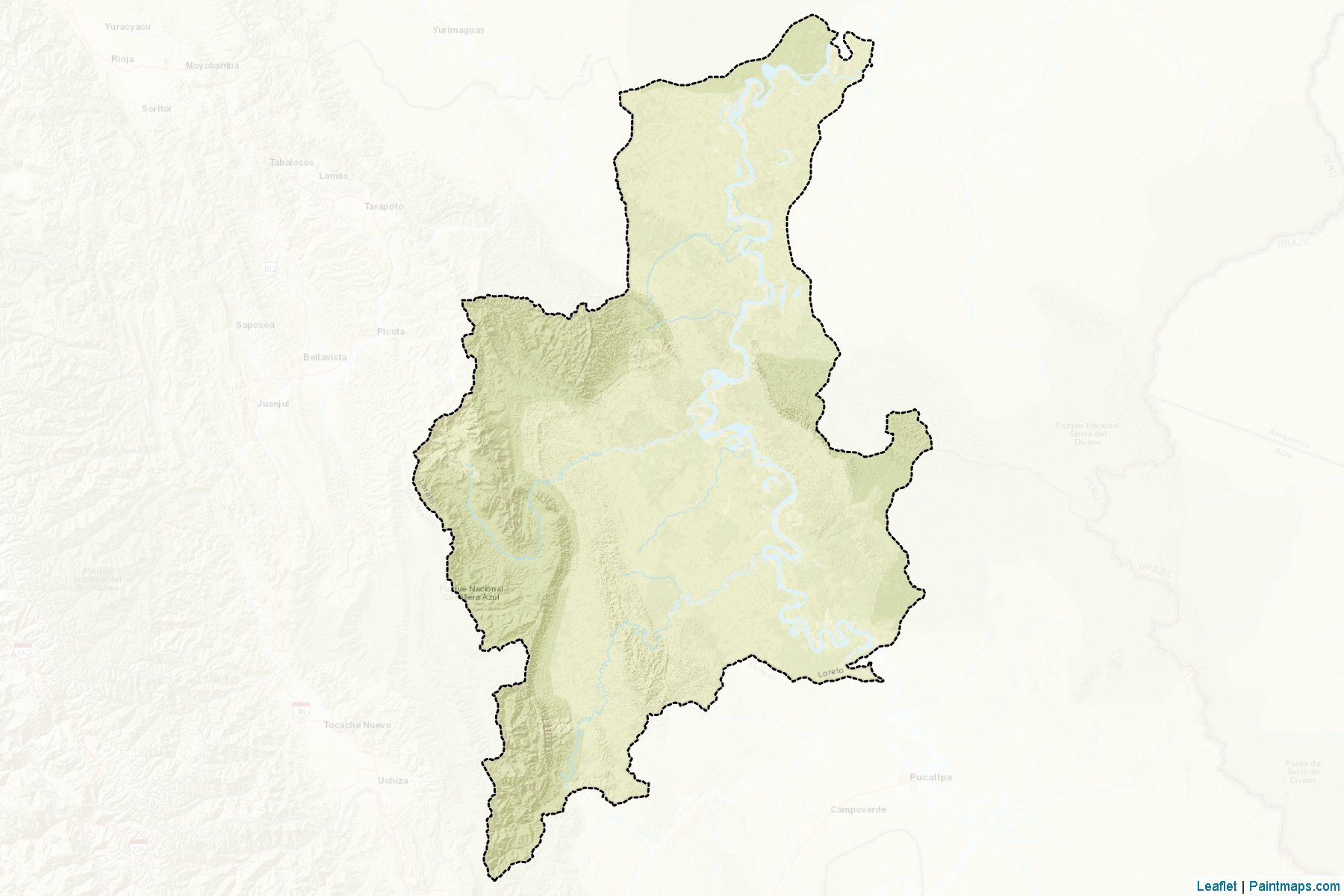 Muestras de recorte de mapas Ucayali (Loreto)-2