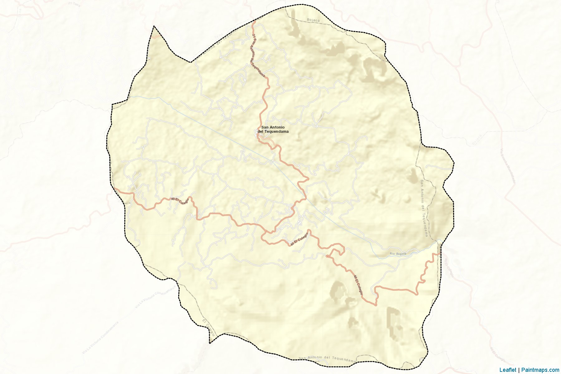 San Antonio Del Tequendama (Cundinamarca) Map Cropping Samples-2