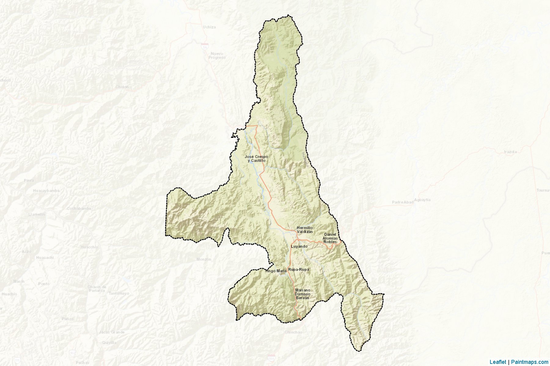 Muestras de recorte de mapas Leoncio Prado (Huanuco)-2