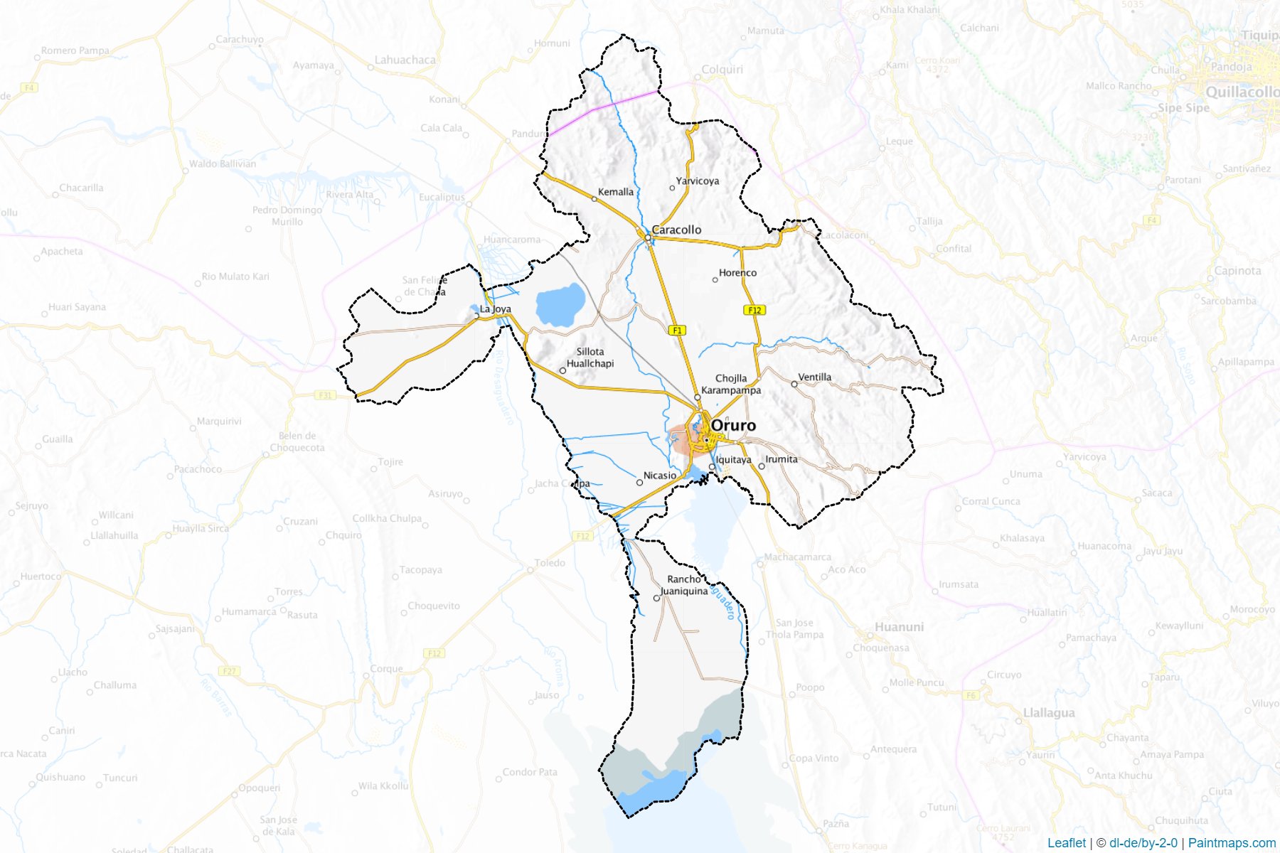 Muestras de recorte de mapas Cercado (Oruro)-1