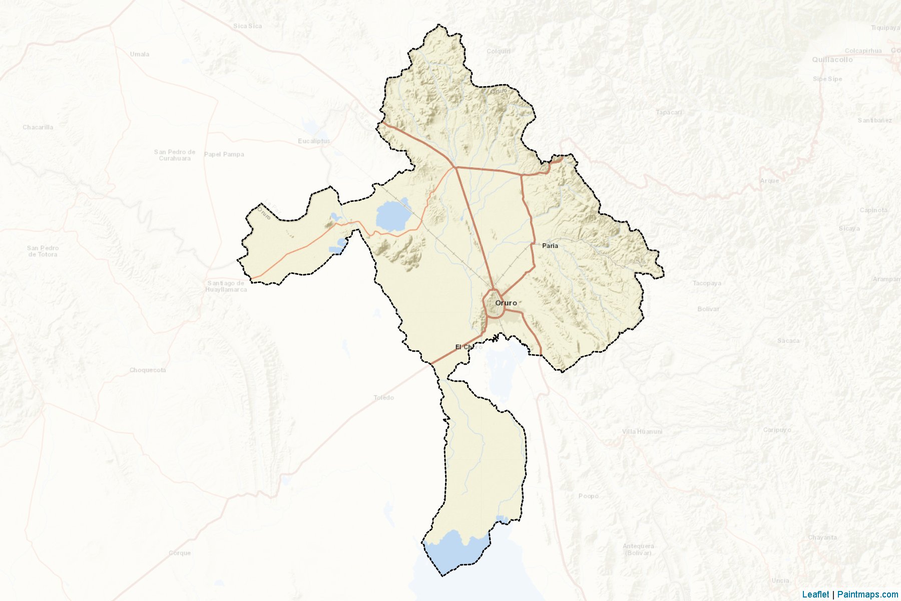 Muestras de recorte de mapas Cercado (Oruro)-2