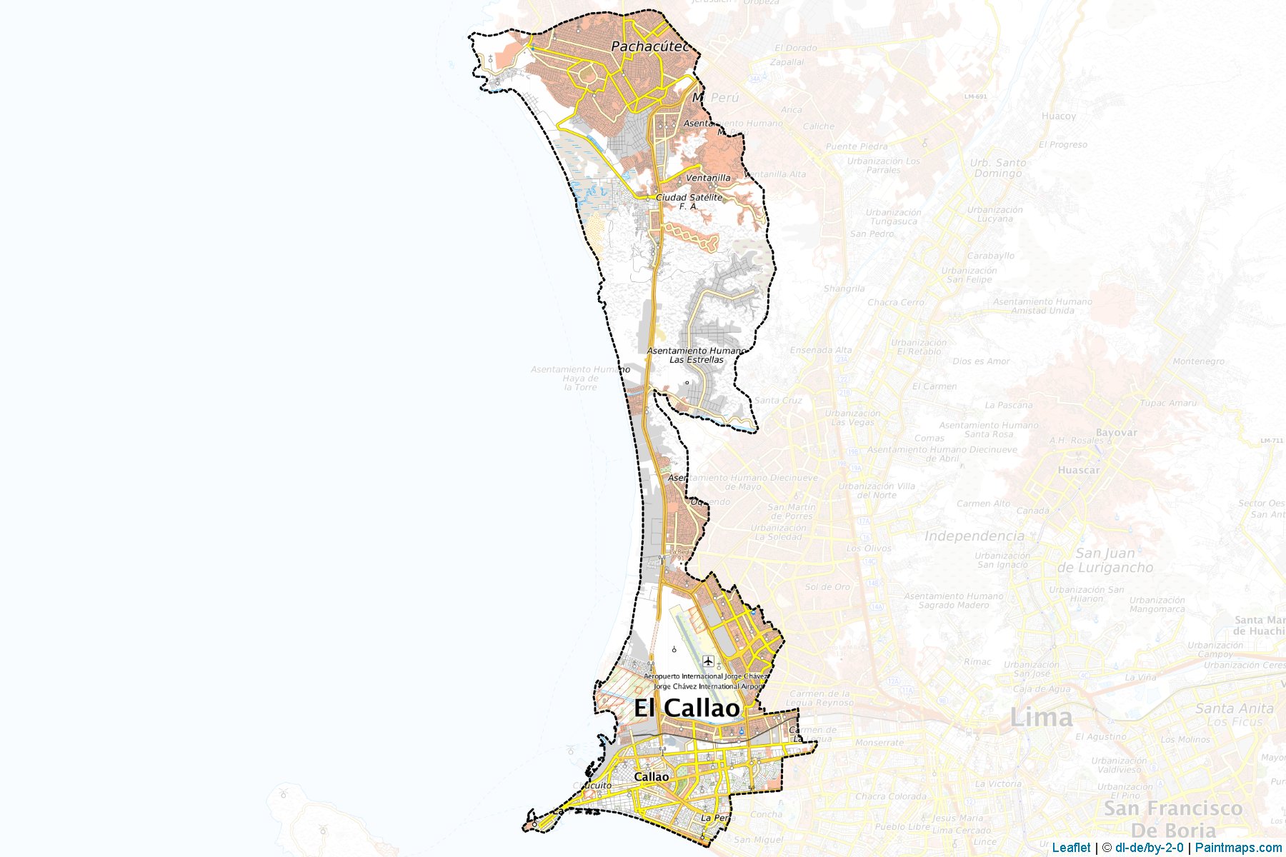 Muestras de recorte de mapas Callao (Callao)-1