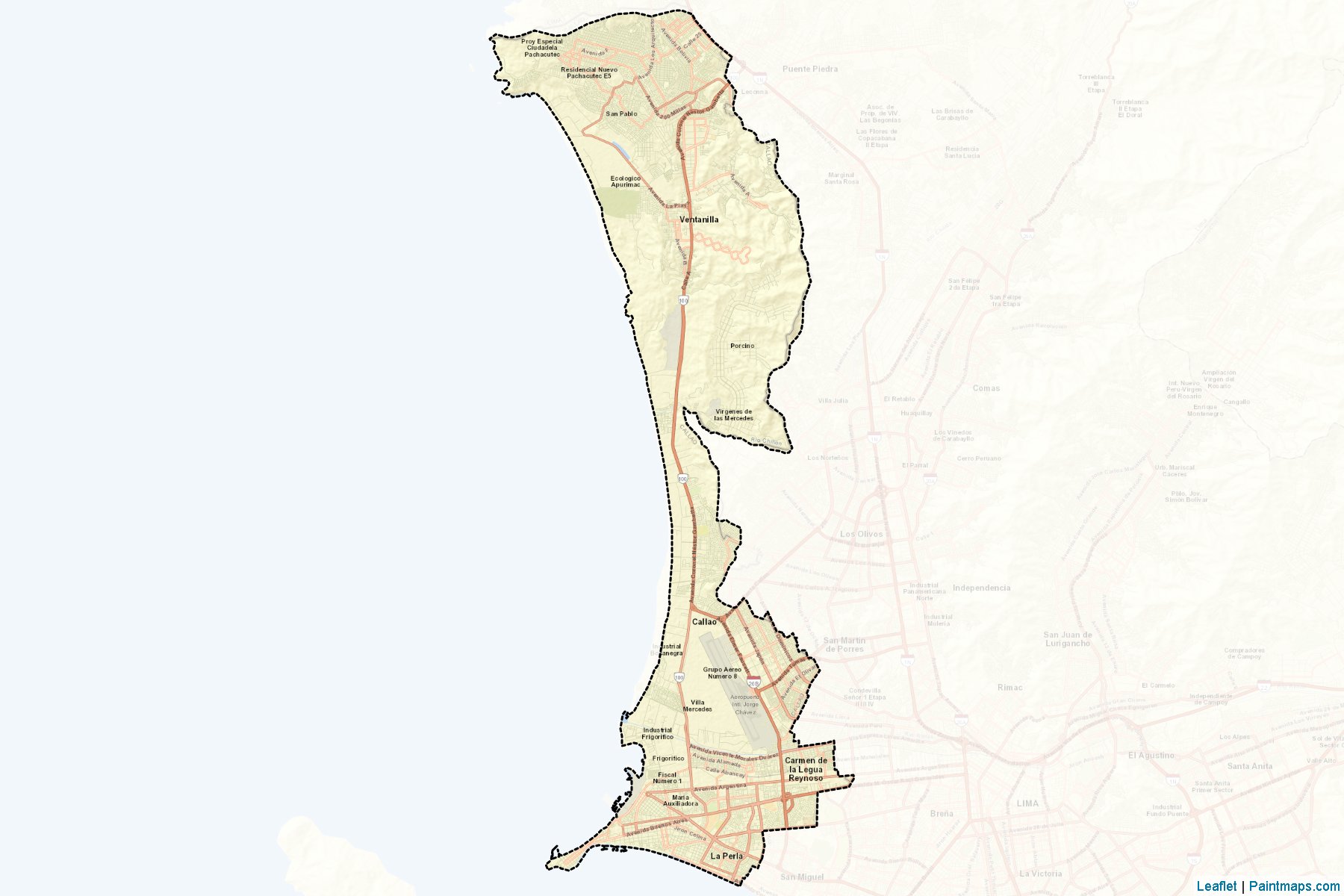 Muestras de recorte de mapas Callao (Callao)-2