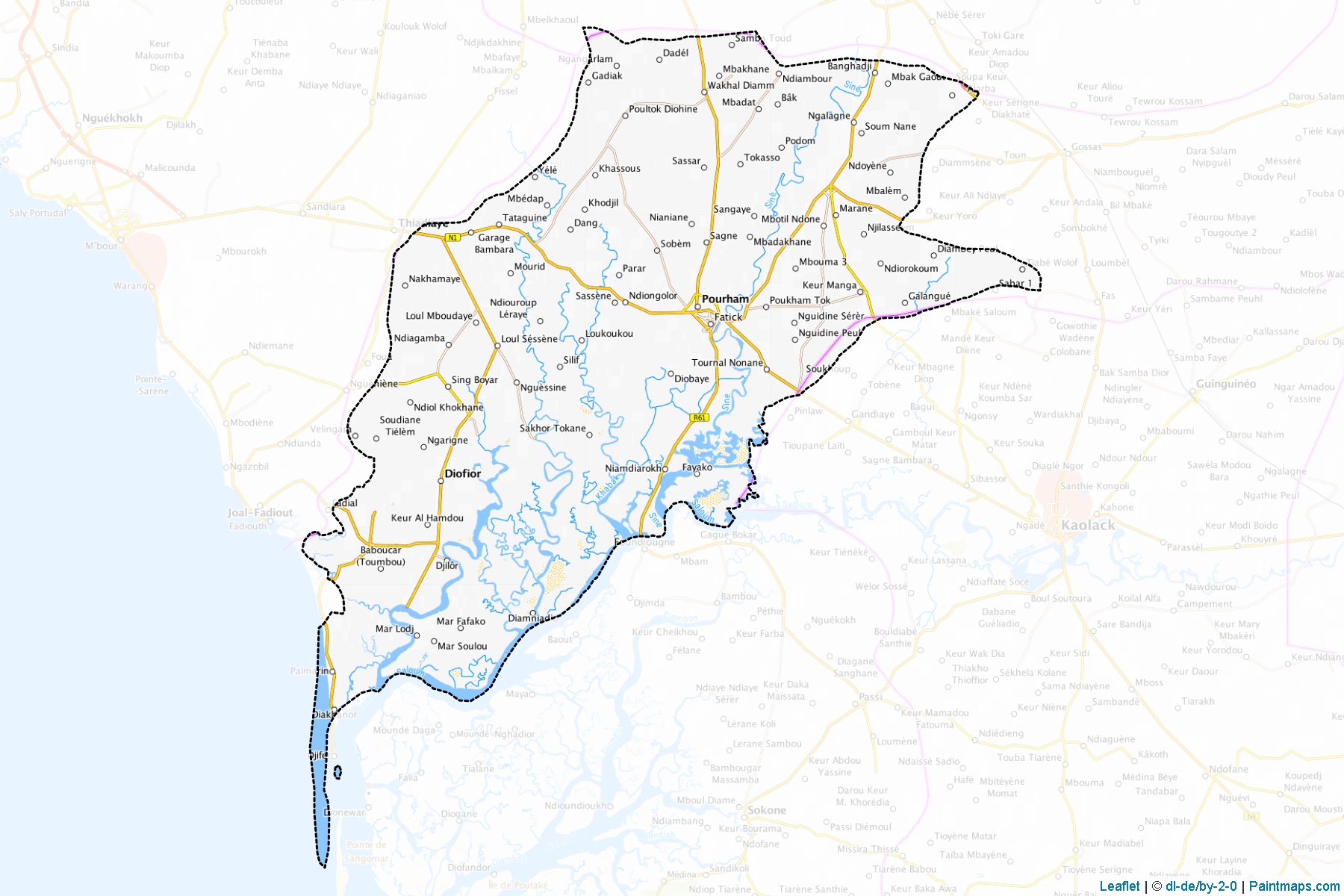 Muestras de recorte de mapas Fatick (Fatick)-1