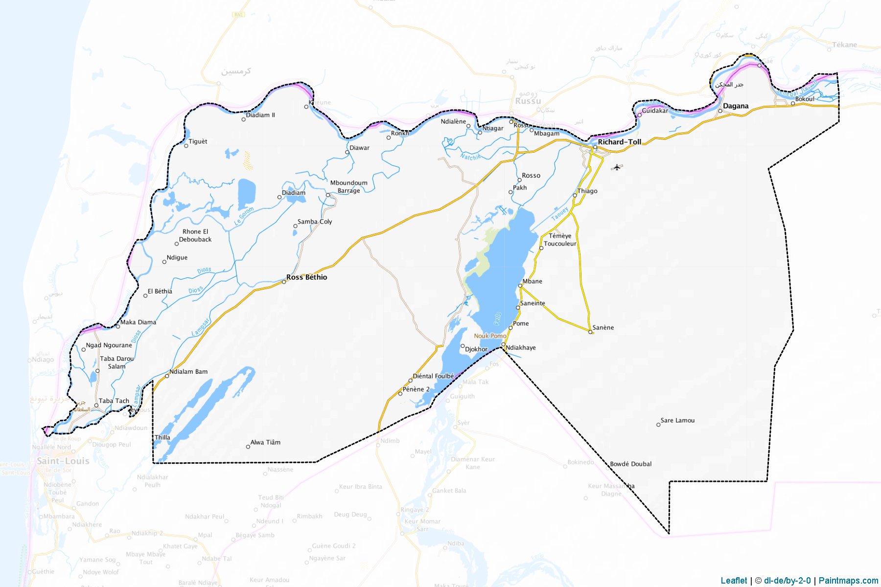Dagana (Saint-Louis) Haritası Örnekleri-1