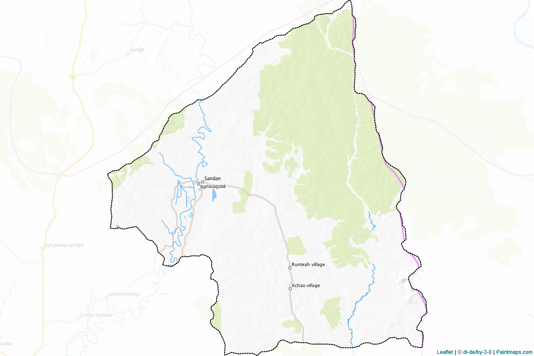 Muestras de recorte de mapas Sandan (Kâmpóng Thum)-1