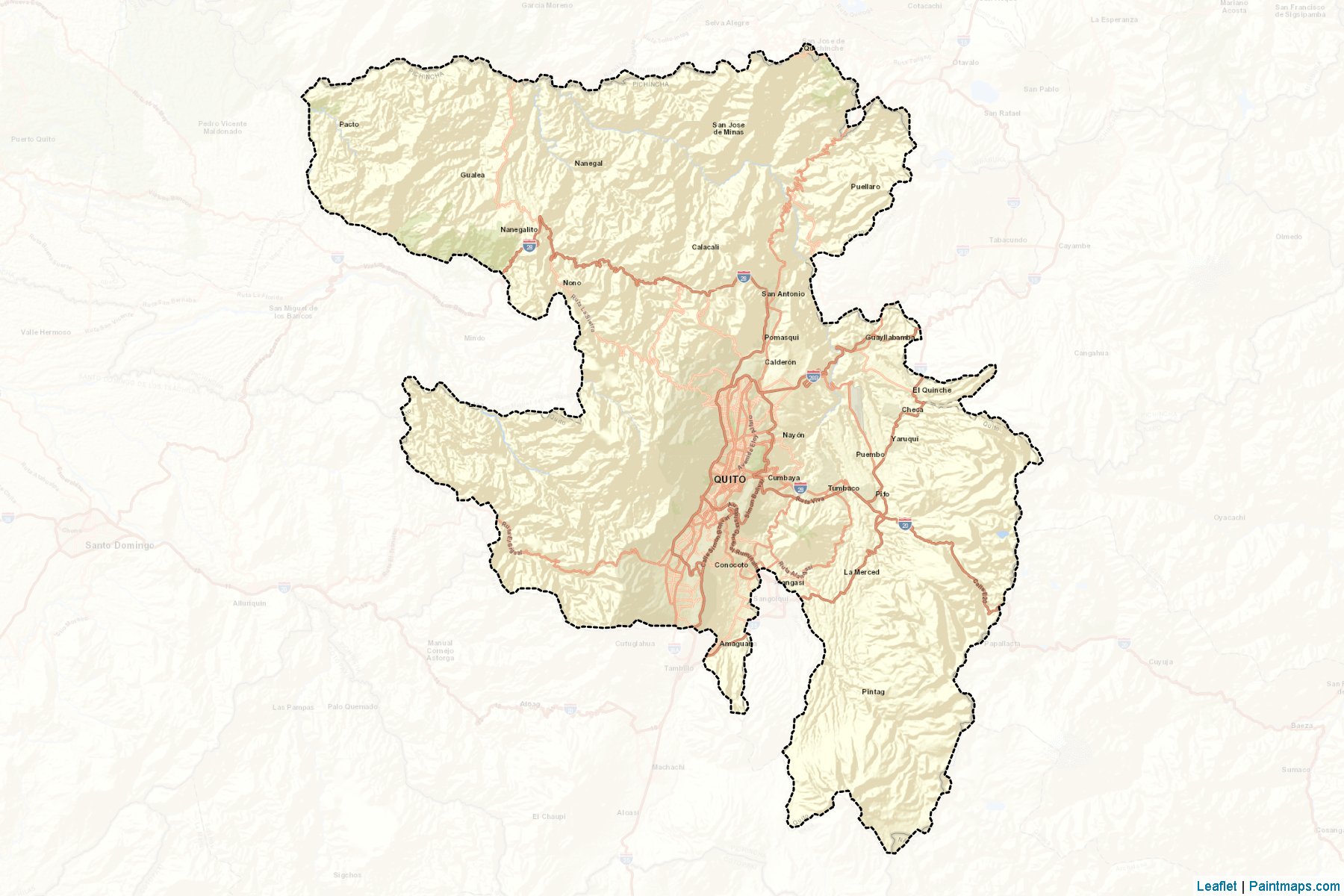 Muestras de recorte de mapas Quito (Pichincha)-2