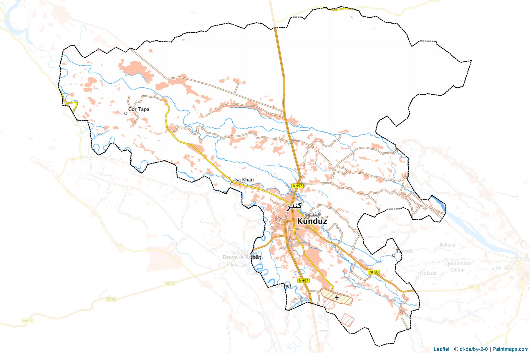 Muestras de recorte de mapas Kunduz (Konduz)-1