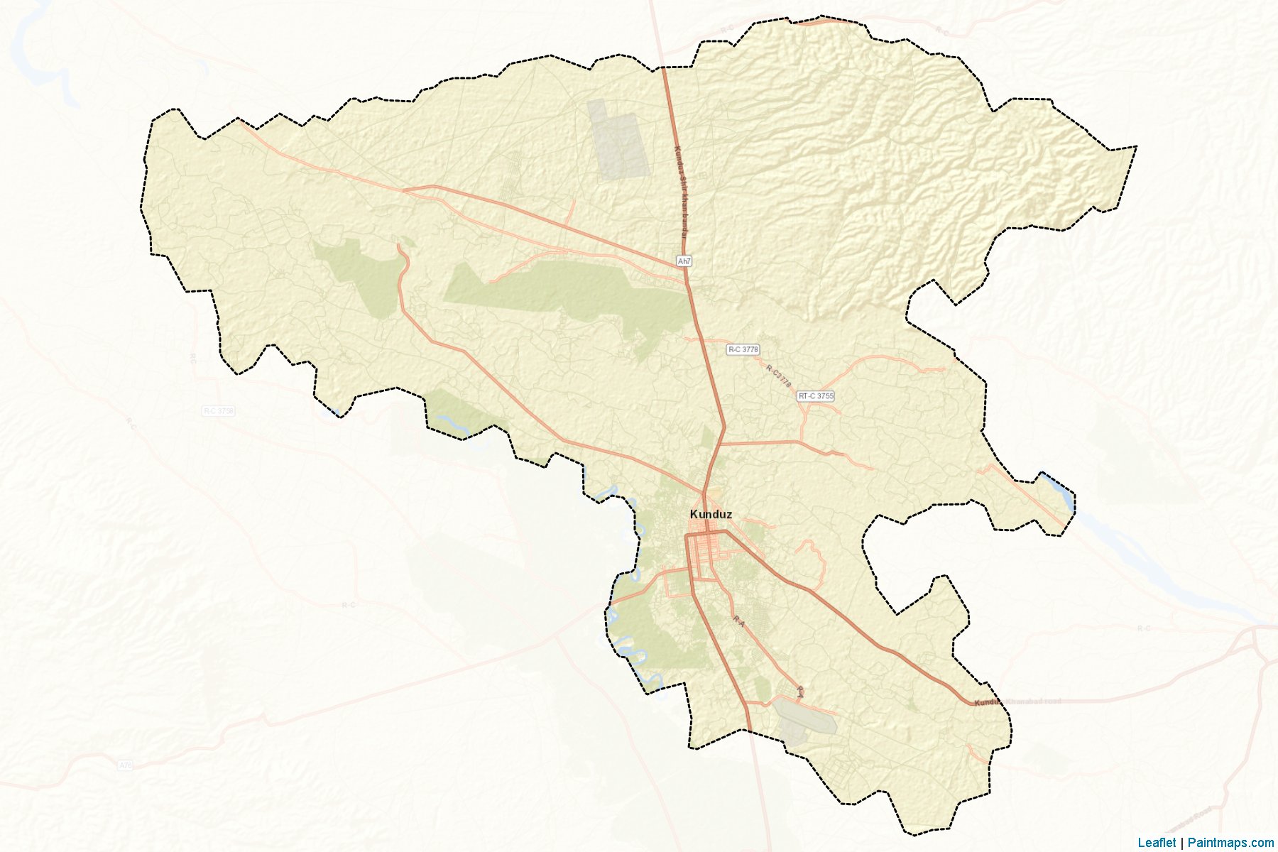 Muestras de recorte de mapas Kunduz (Konduz)-2