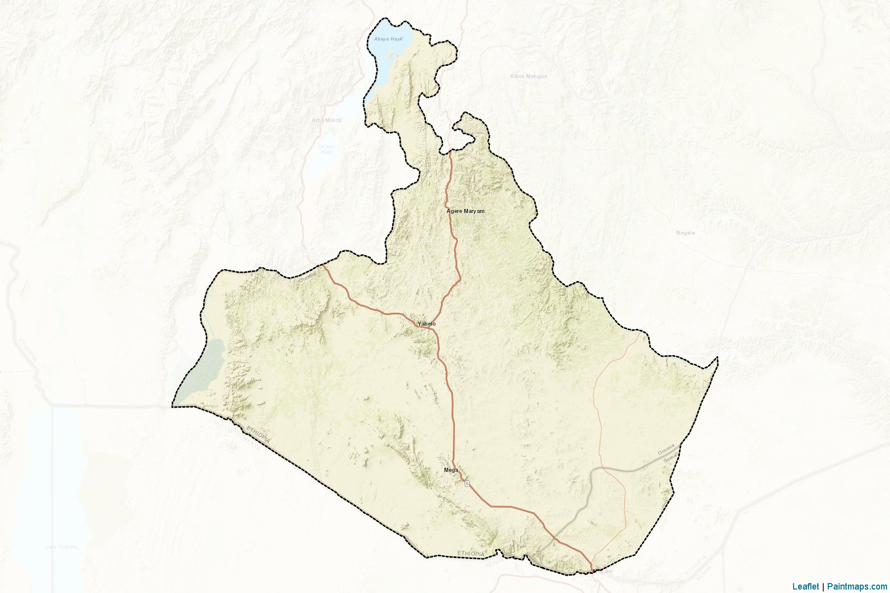 Muestras de recorte de mapas Borena (Oromiya)-2