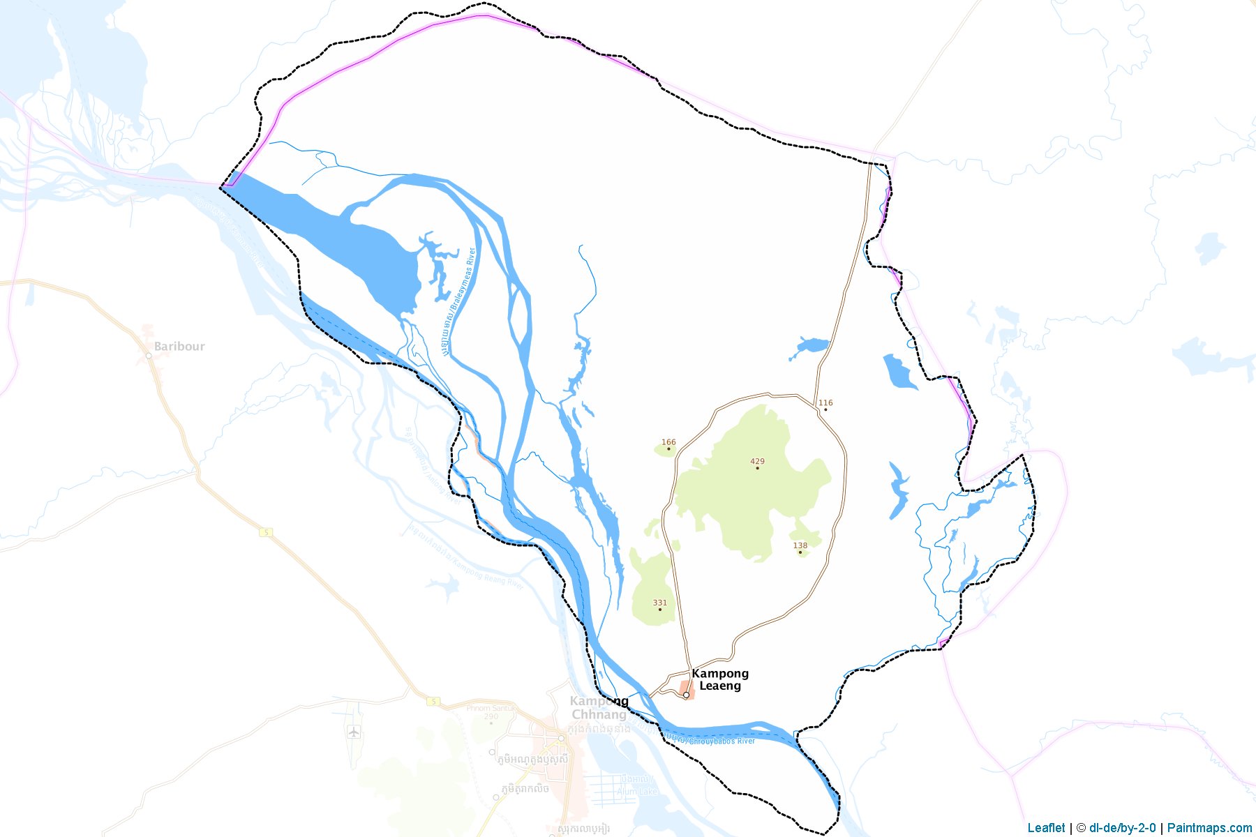 Kampong Leaeng (Kampong Chhnang) Map Cropping Samples-1