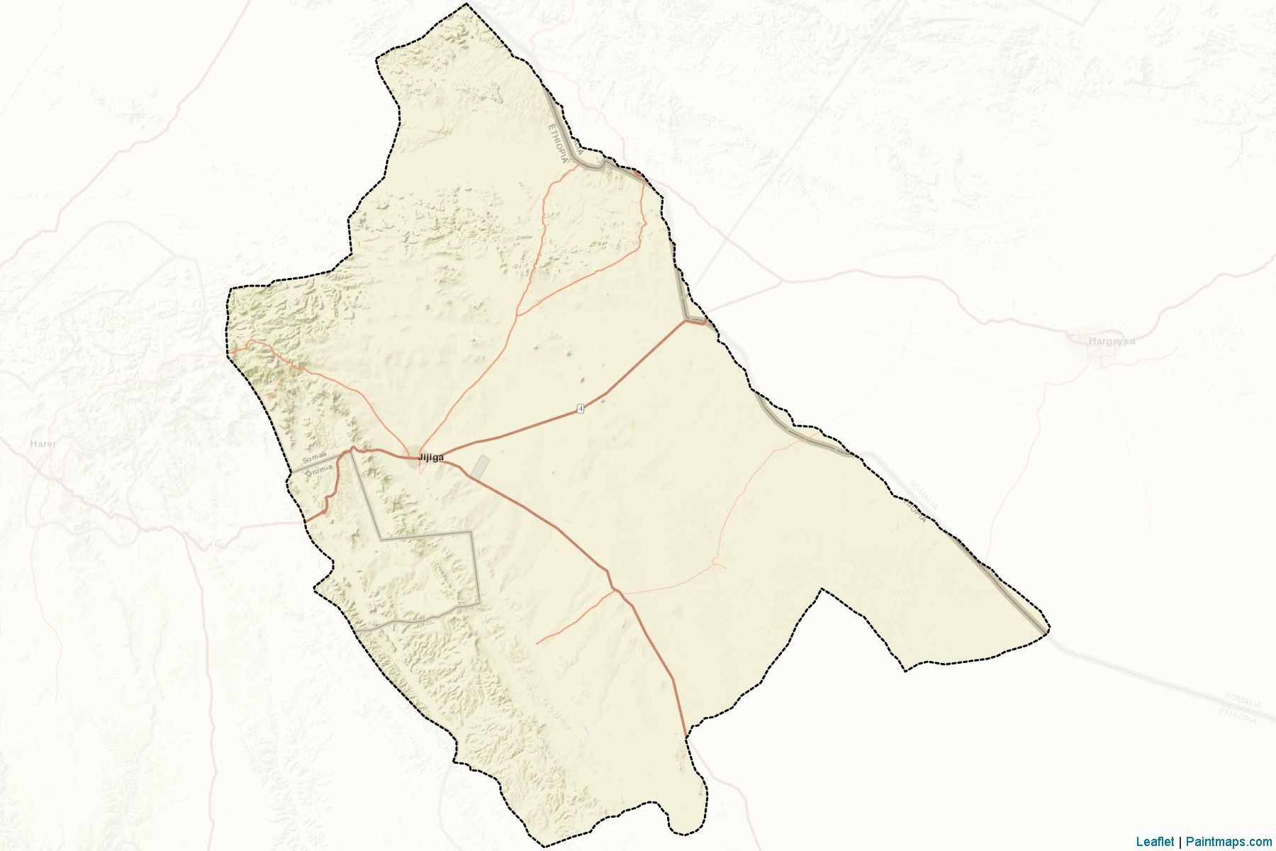 Muestras de recorte de mapas Jijiga (Somali)-2