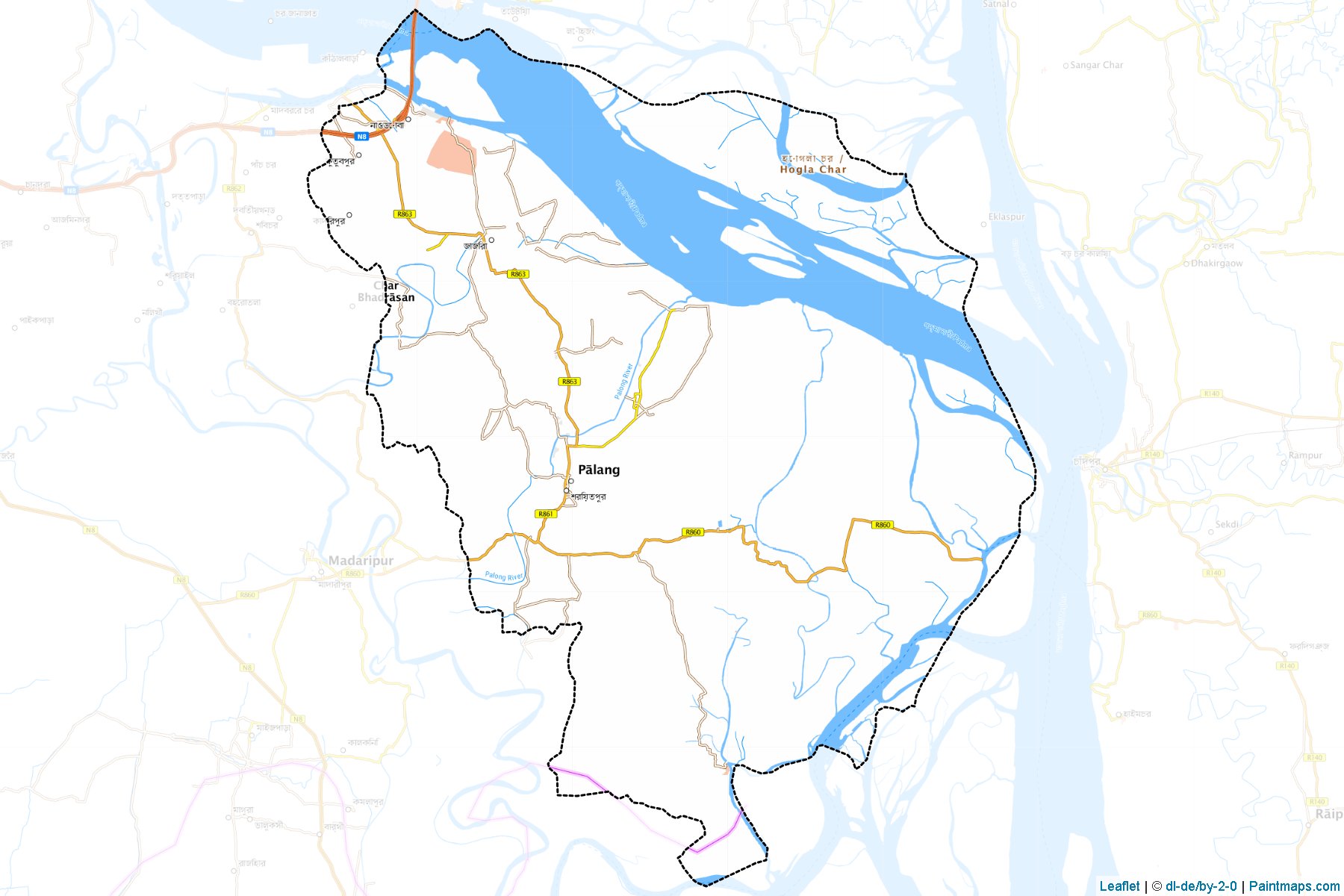 Shariatpur (Dhaka Division) Haritası Örnekleri-1