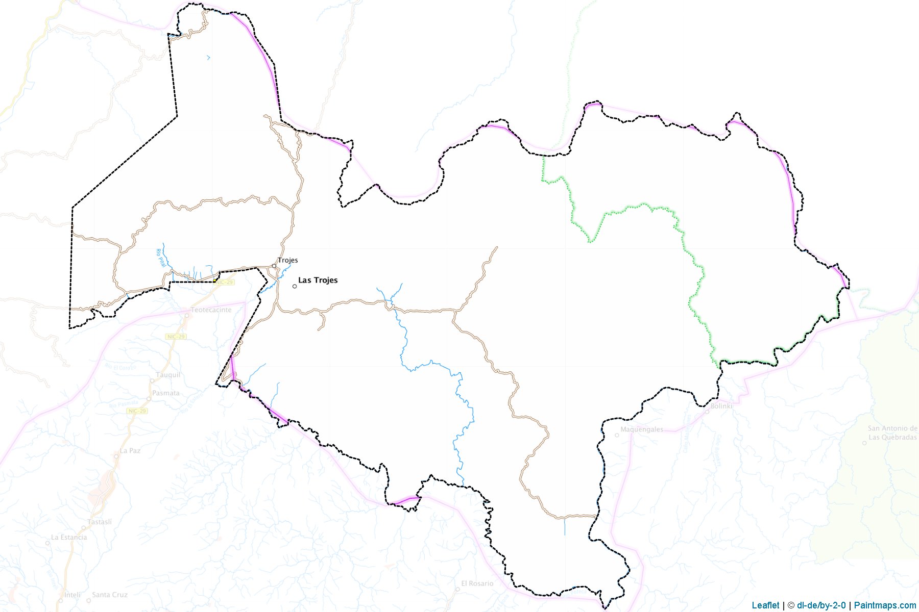 Muestras de recorte de mapas Trojes (El Paraíso)-1