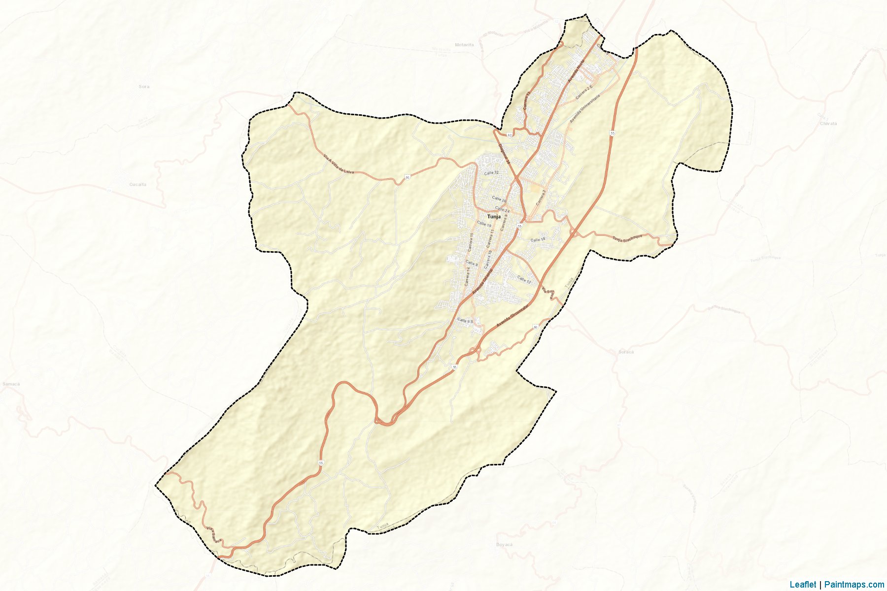 Muestras de recorte de mapas Tunja (Boyacá)-2