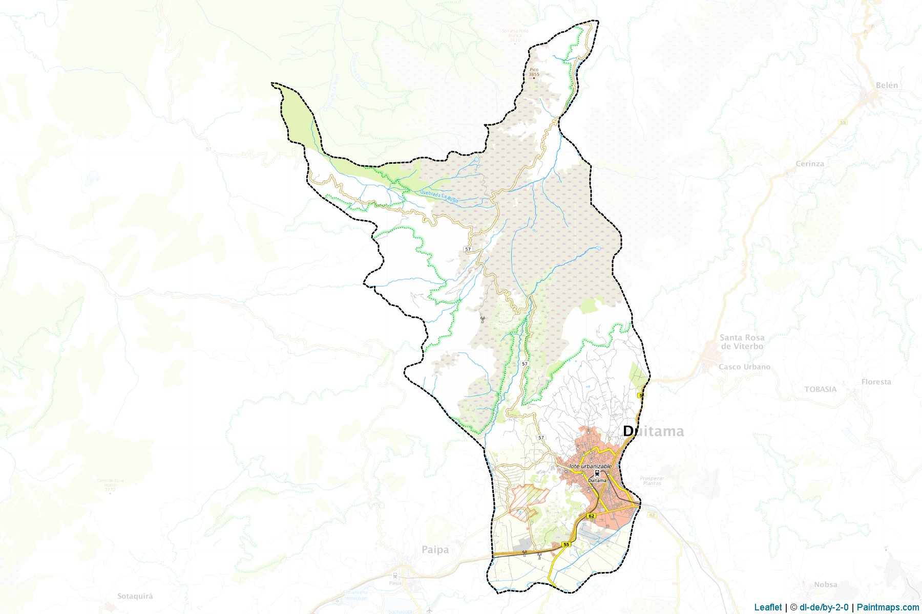 Duitama (Boyacá) Haritası Örnekleri-1