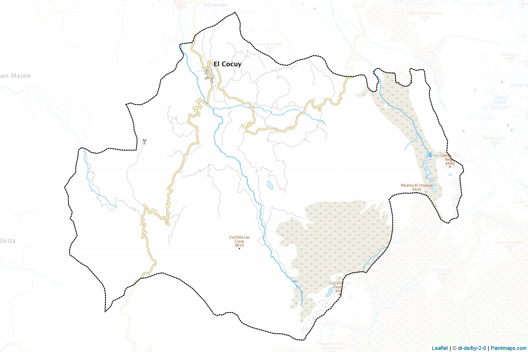 Muestras de recorte de mapas El Cocuy (Boyacá)-1